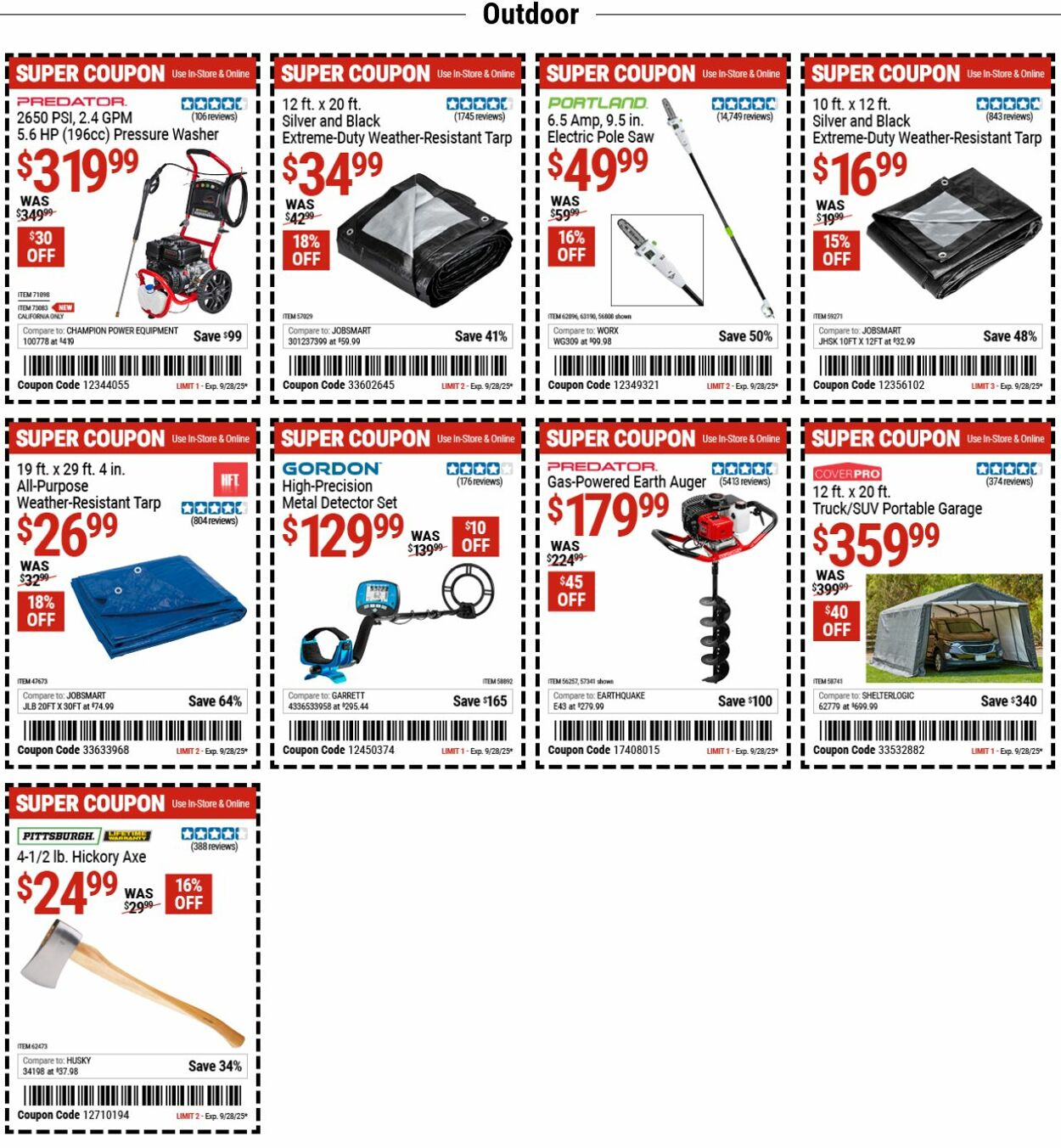 Catalogue Harbor Freight from 09/15/2025