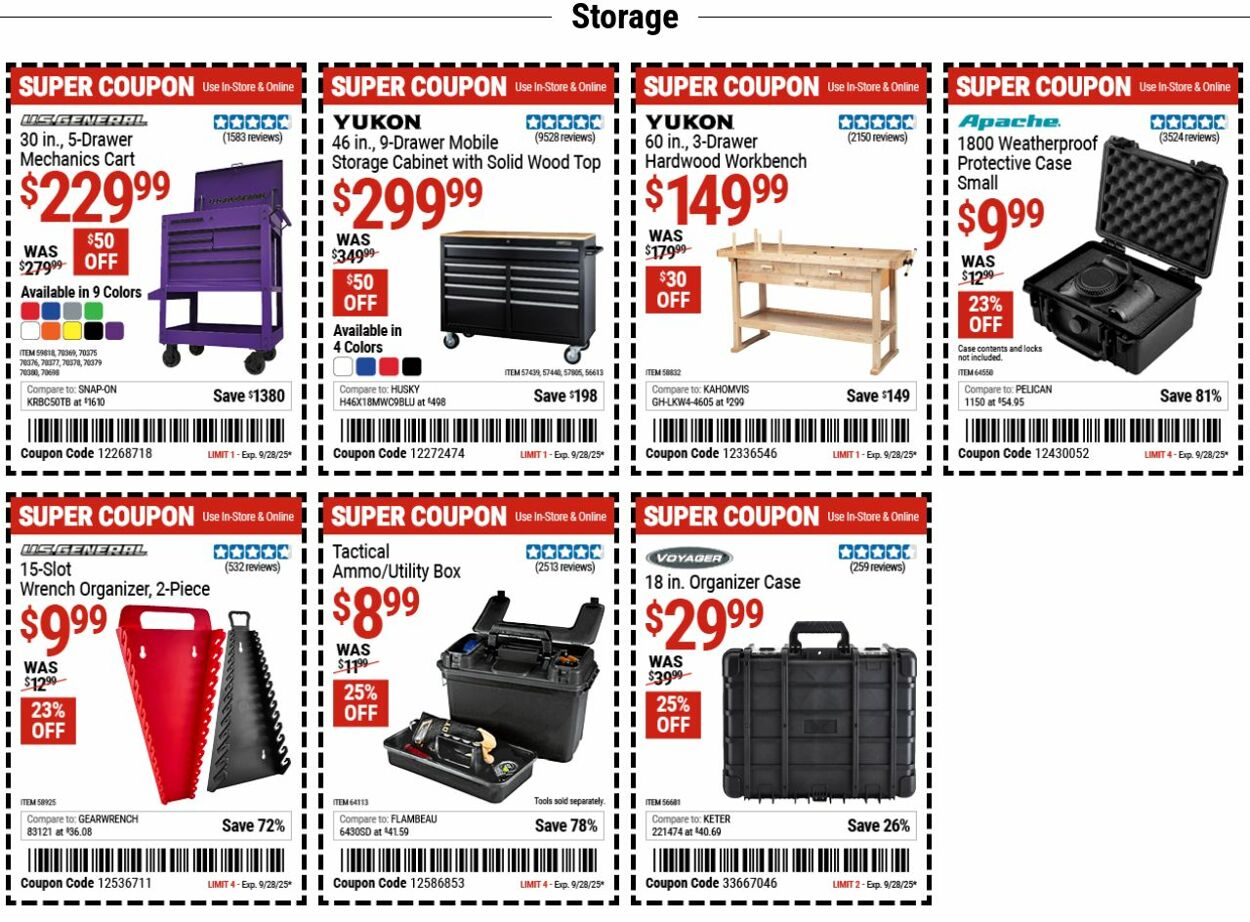 Catalogue Harbor Freight from 09/15/2025