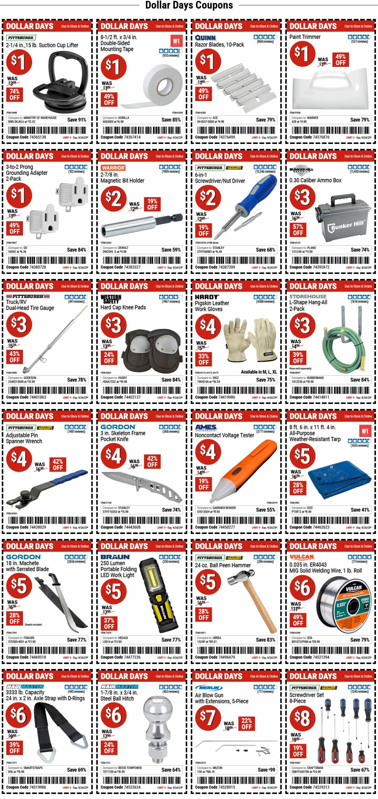 Catalogue Harbor Freight from 09/15/2025