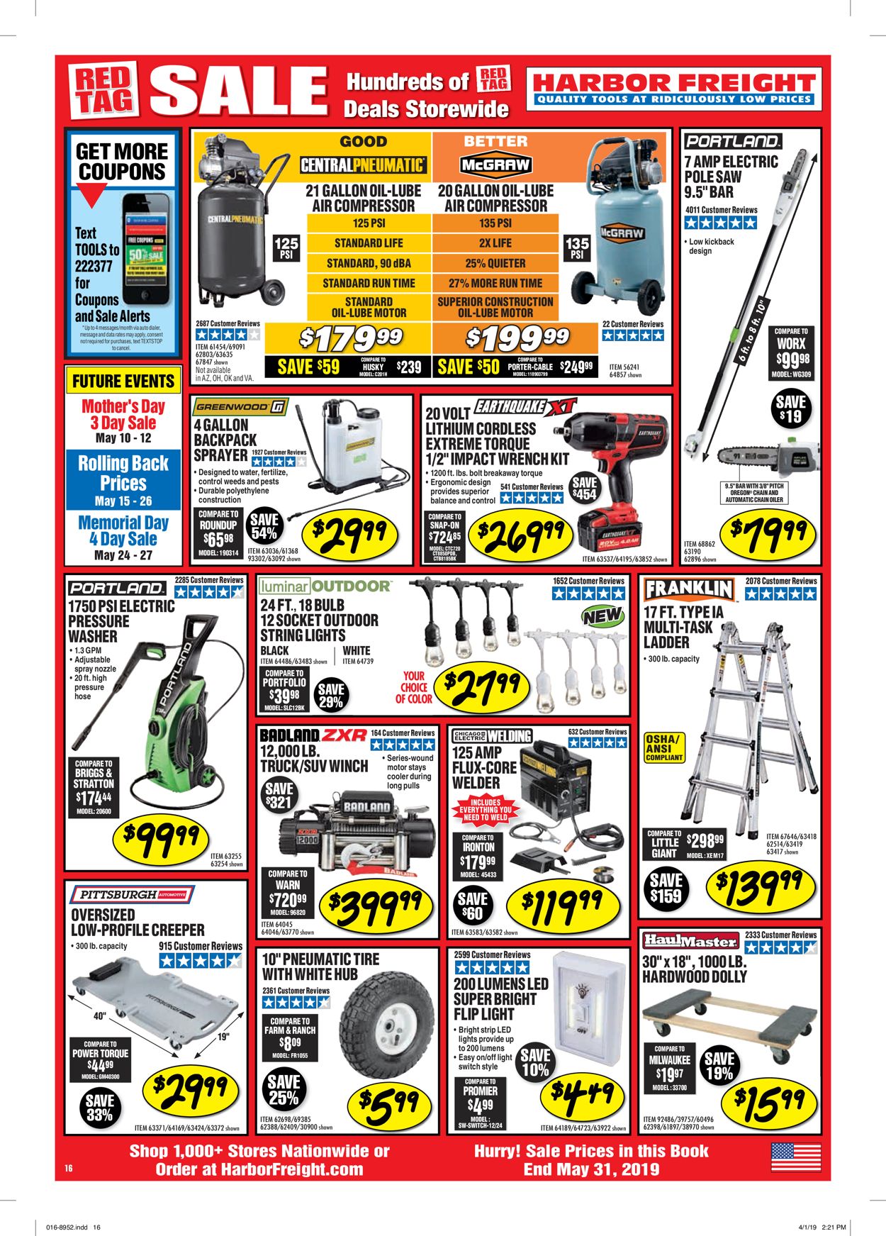 Catalogue Harbor Freight from 05/01/2019