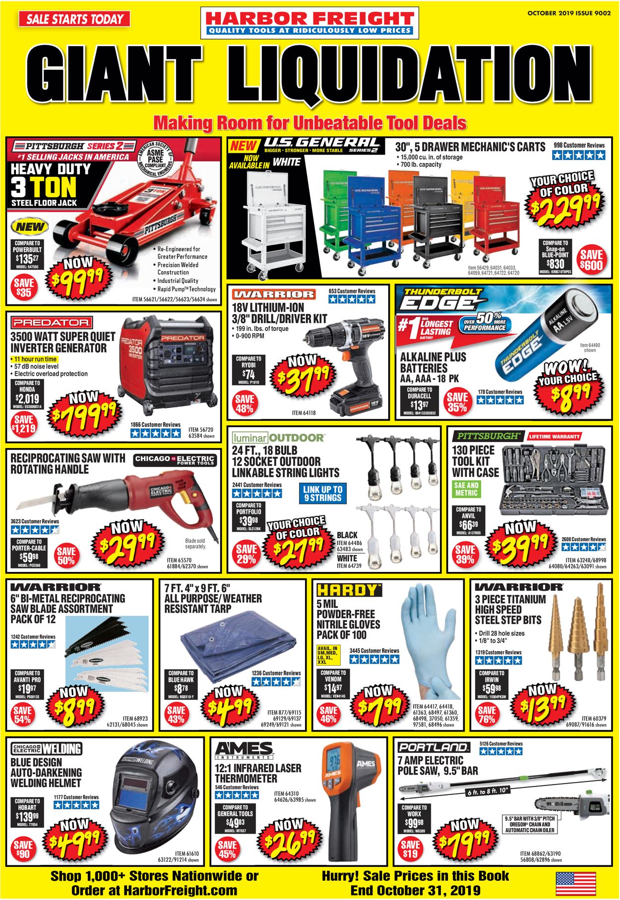 Harbor Freight Current weekly ad 10/01 - 10/31/2019 - frequent-ads.com