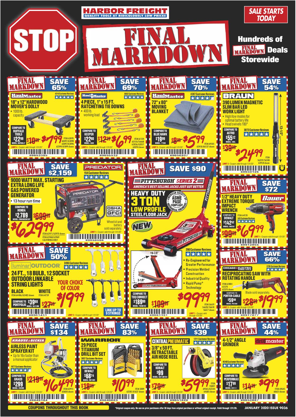 Catalogue Harbor Freight from 01/01/2020