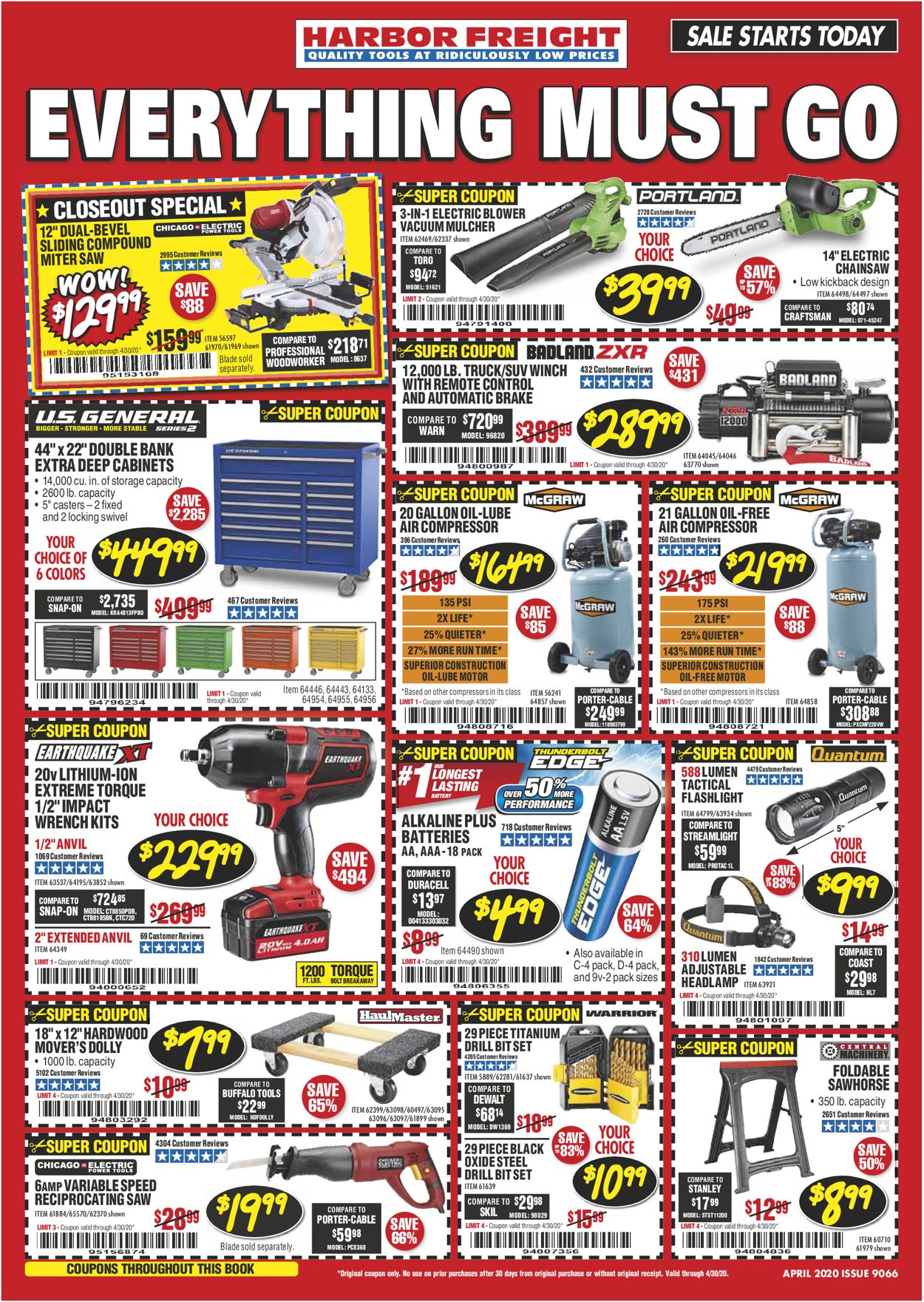 Harbor Freight Current weekly ad 04/01 04/30/2020
