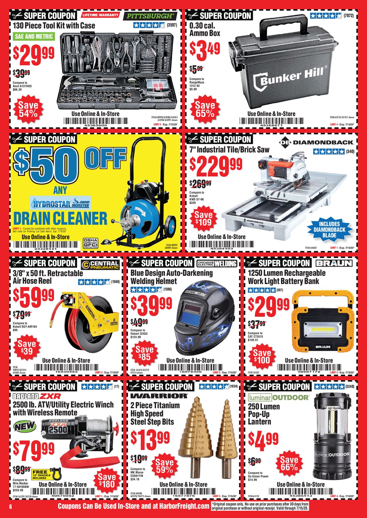 Catalogue Harbor Freight from 07/01/2020