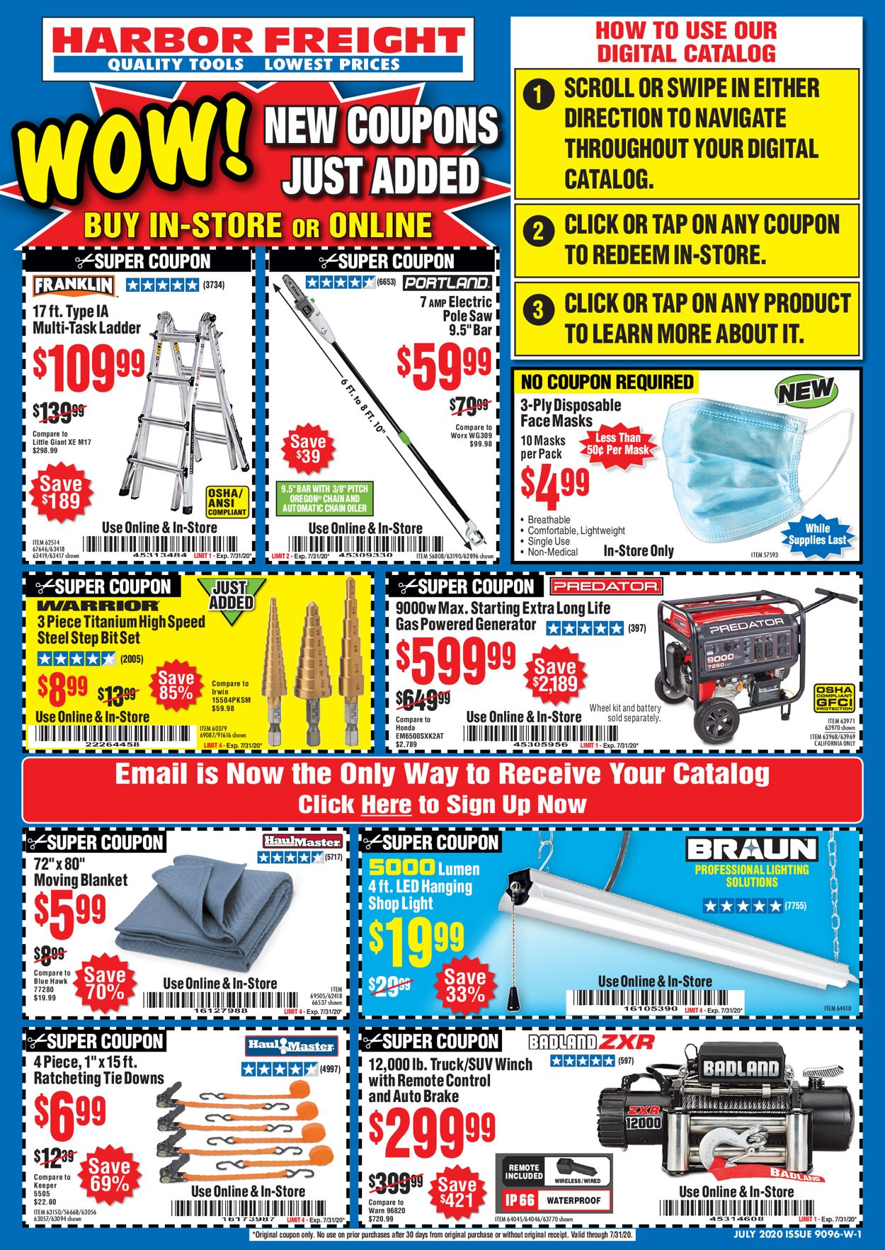 Catalogue Harbor Freight from 07/16/2020