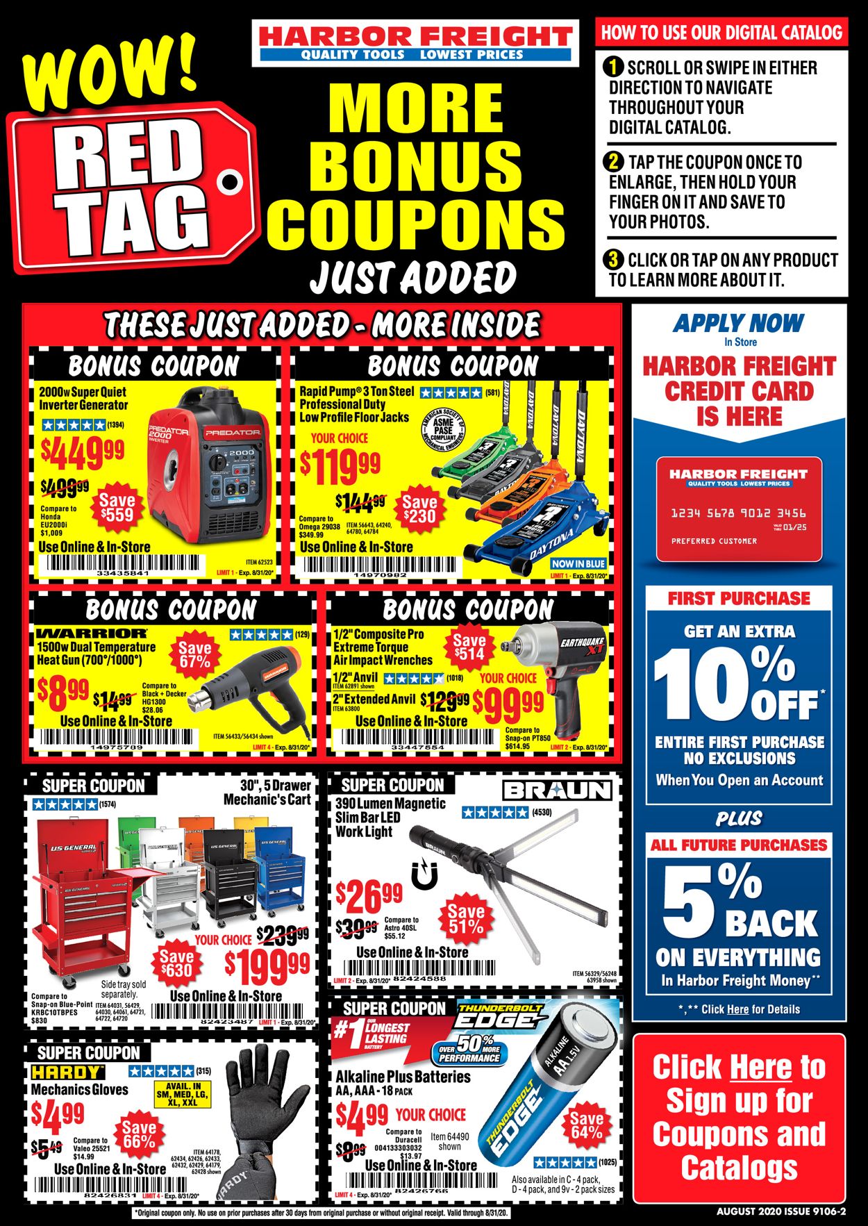 Harbor Freight Current weekly ad 08/01 08/31/2020