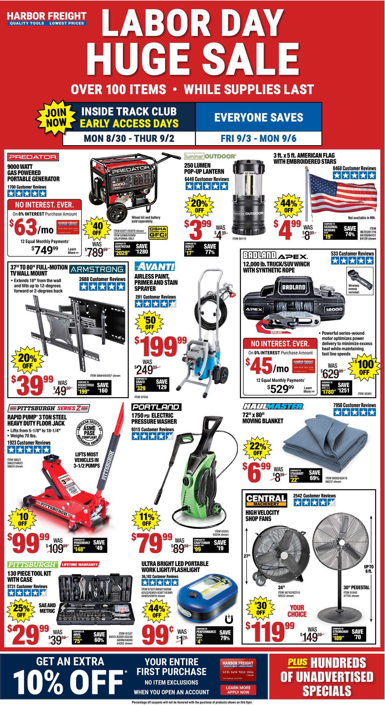 Catalogue Harbor Freight from 08/30/2021