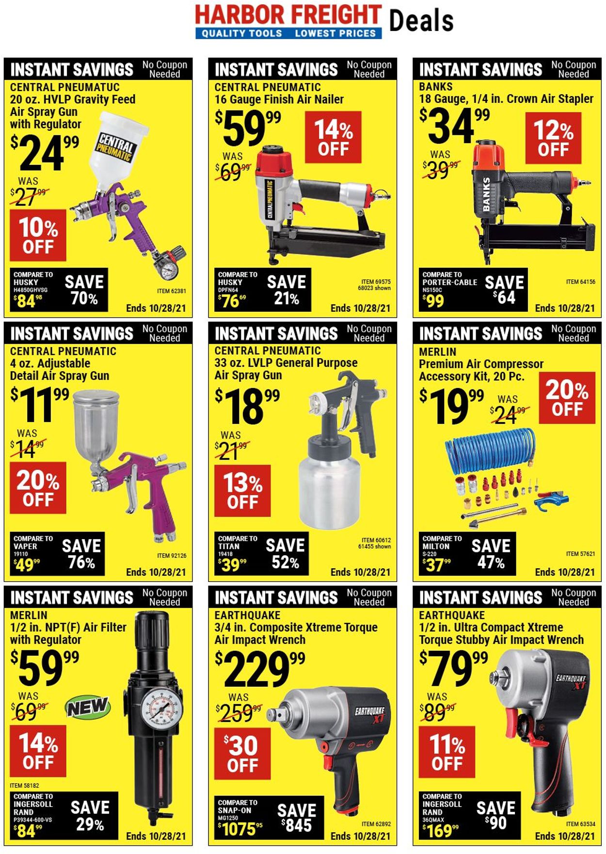 Catalogue Harbor Freight from 10/15/2021