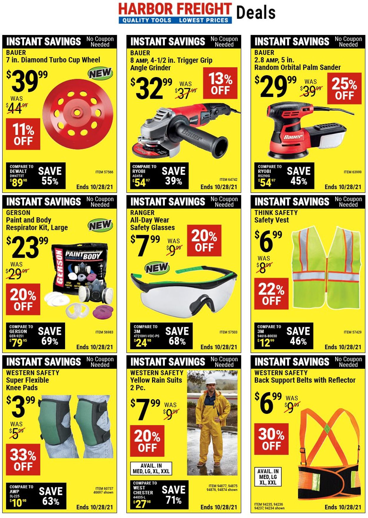 Catalogue Harbor Freight from 10/15/2021