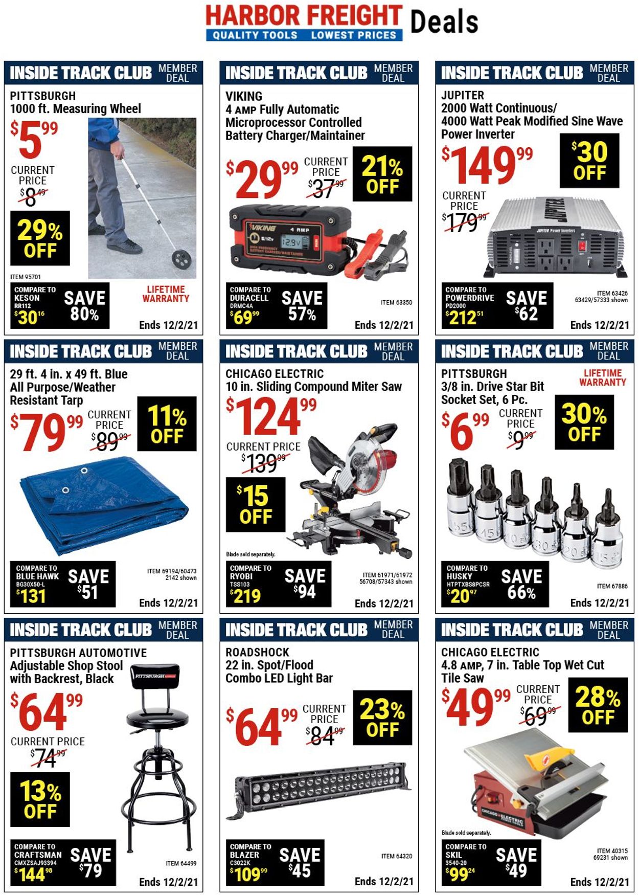 Catalogue Harbor Freight from 10/29/2021
