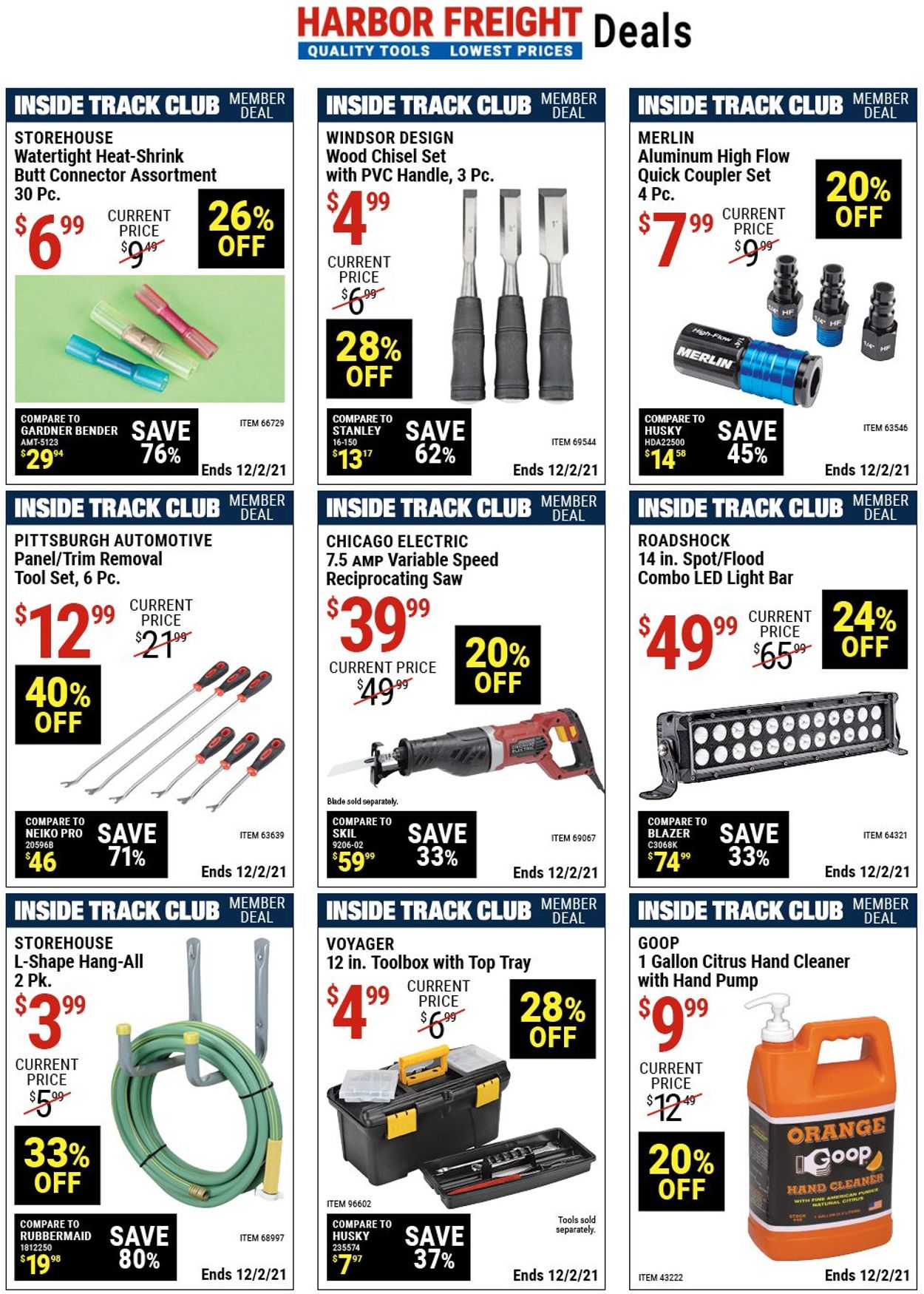 Catalogue Harbor Freight from 10/29/2021