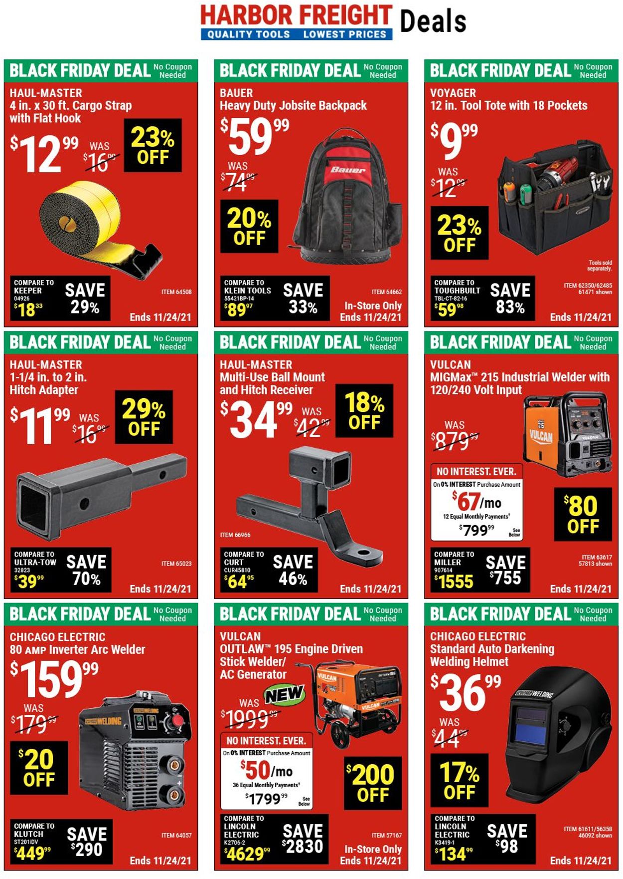 Harbor Freight BLACK FRIDAY 2021 AD Current weekly ad 11/12 11/24