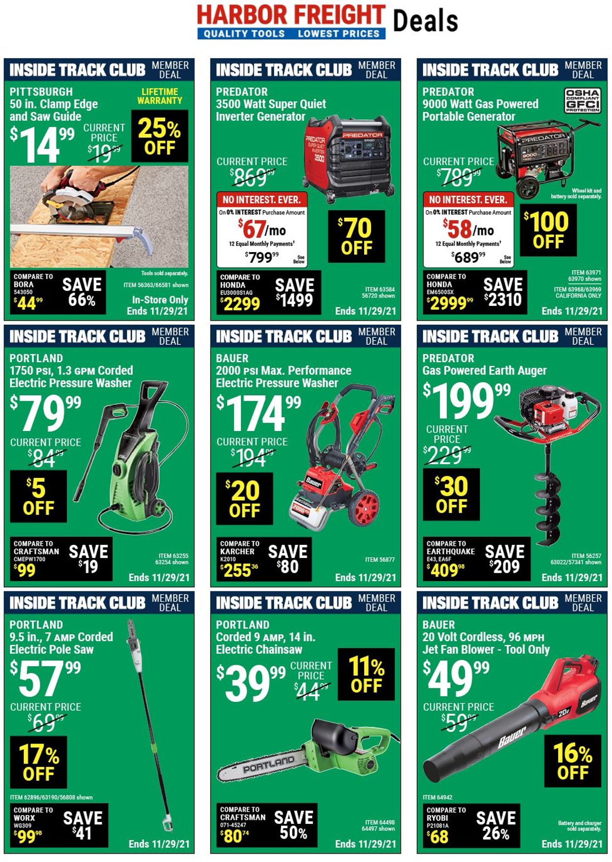 Catalogue Harbor Freight from 11/22/2021