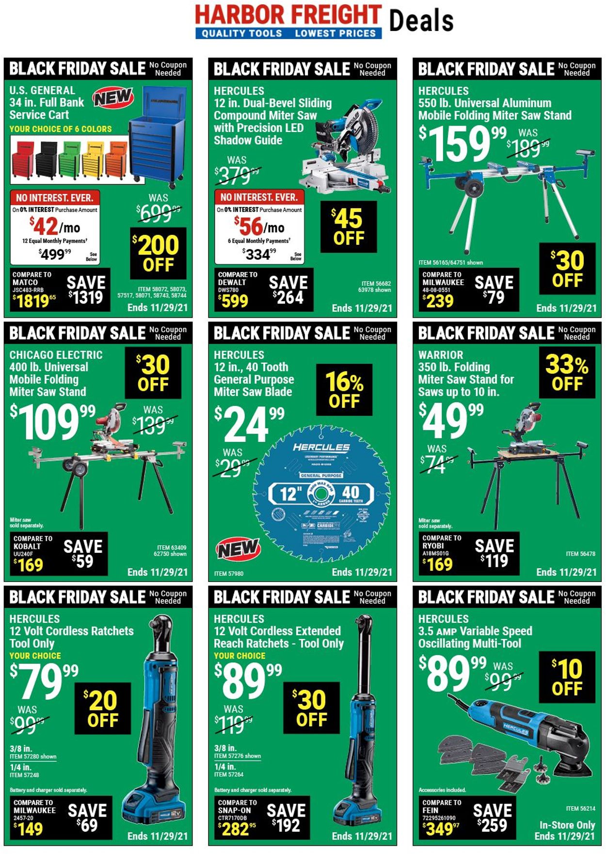 Harbor Freight BLACK FRIDAY AD 2021 Current weekly ad 11/26 11/29