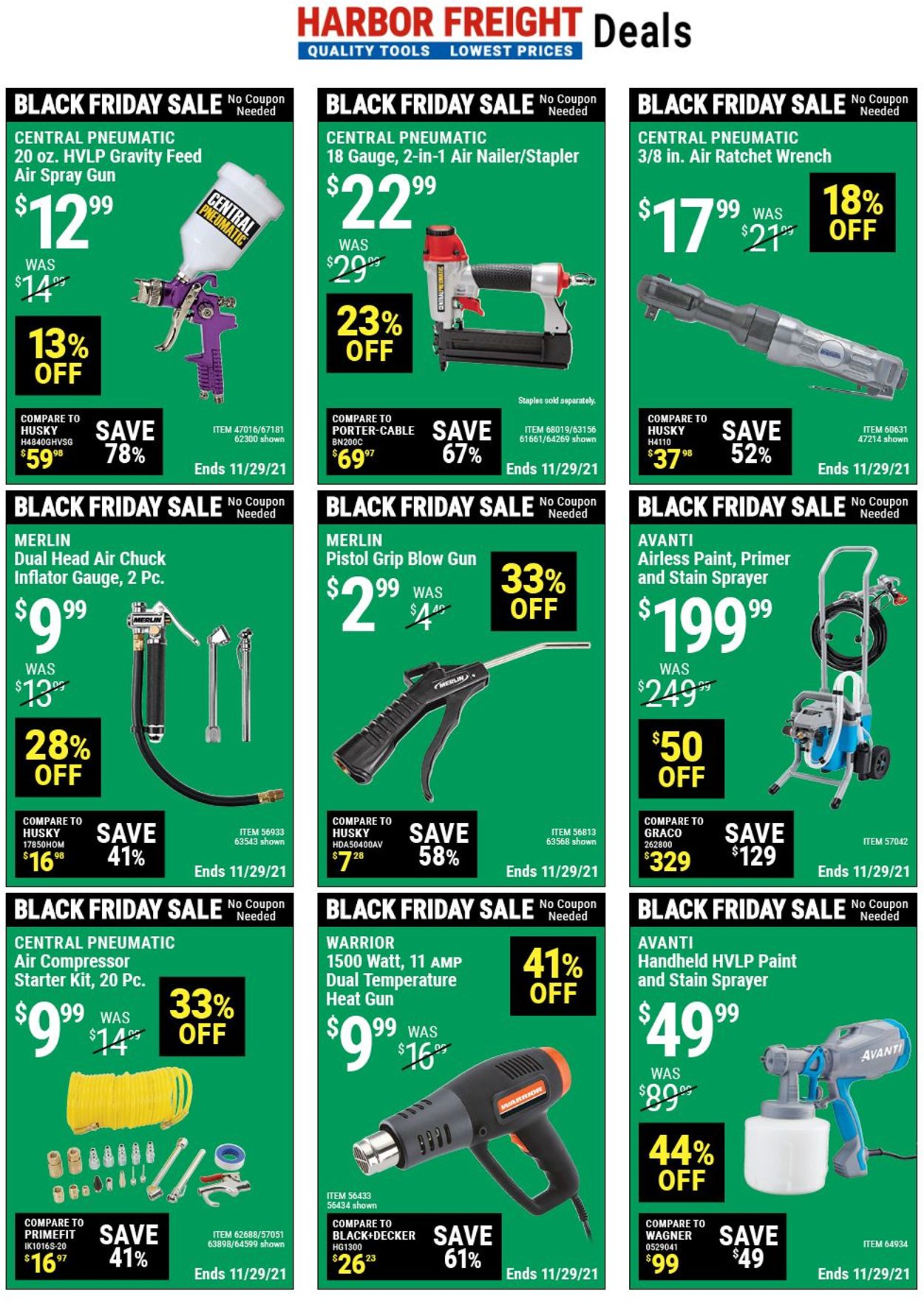 Catalogue Harbor Freight BLACK FRIDAY AD 2021 from 11/26/2021
