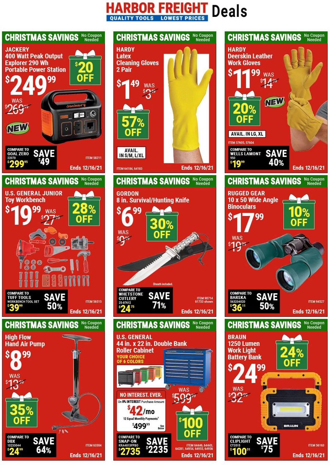 Catalogue Harbor Freight CHRISTMAS 2021 from 11/30/2021
