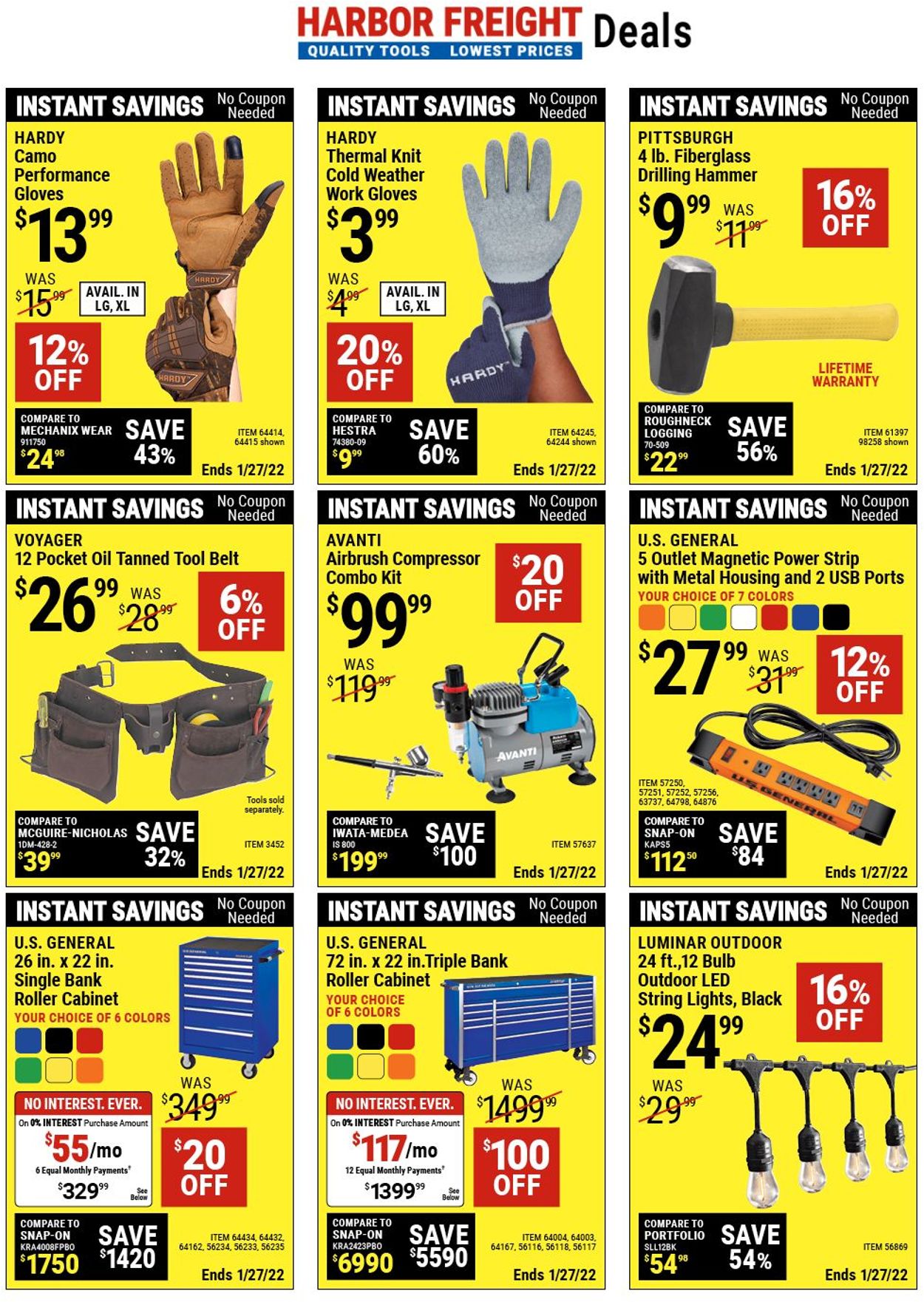 Catalogue Harbor Freight from 01/14/2022