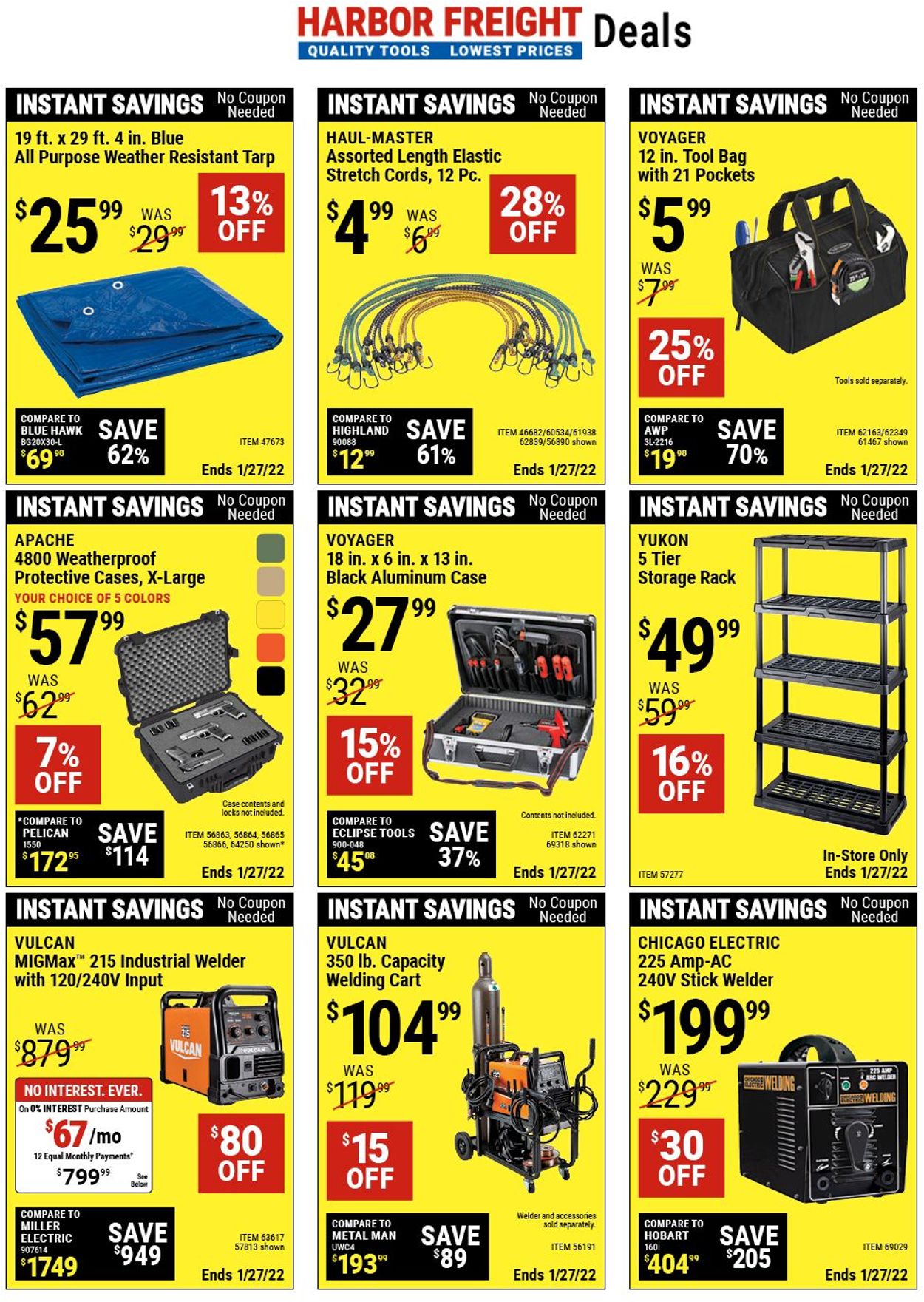 Catalogue Harbor Freight from 01/14/2022