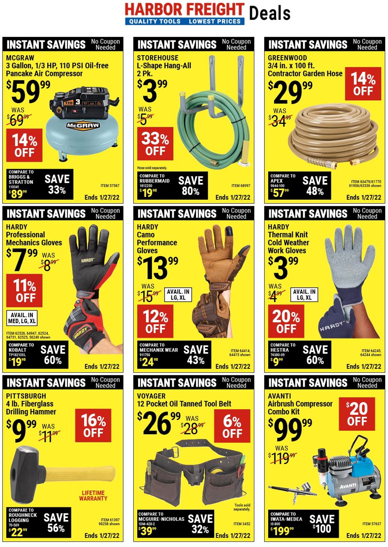 Catalogue Harbor Freight from 01/21/2022