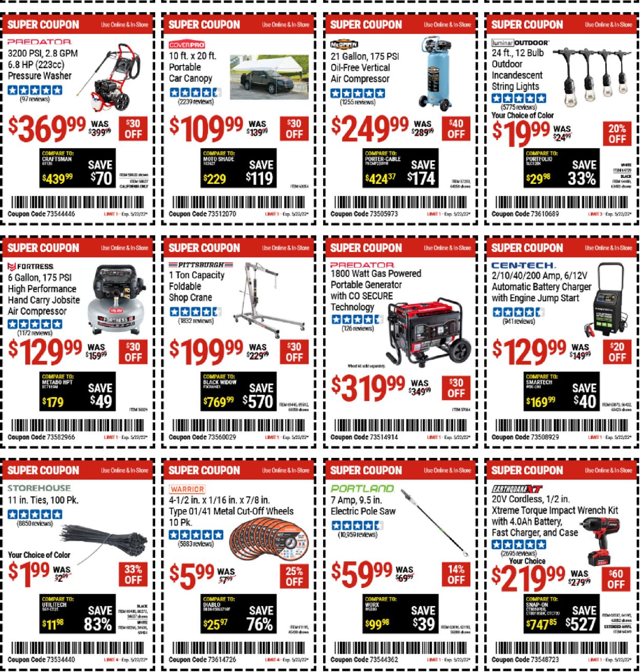 Catalogue Harbor Freight from 05/09/2022