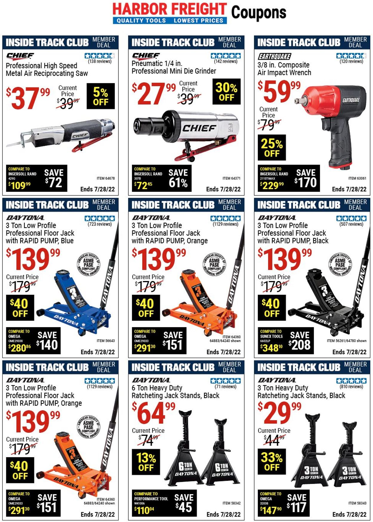 Catalogue Harbor Freight from 07/28/2022