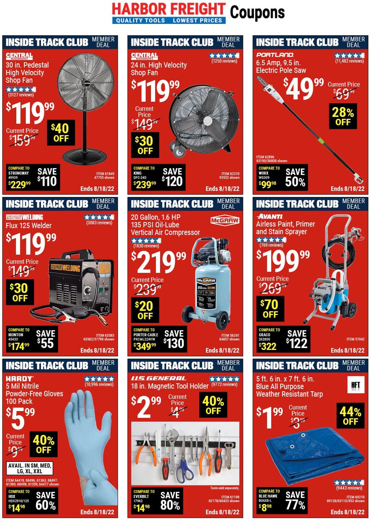 Catalogue Harbor Freight from 08/18/2022