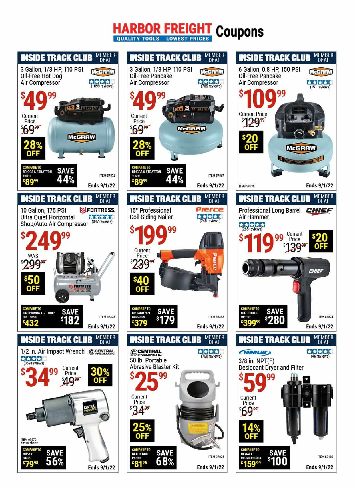 Catalogue Harbor Freight from 09/01/2022