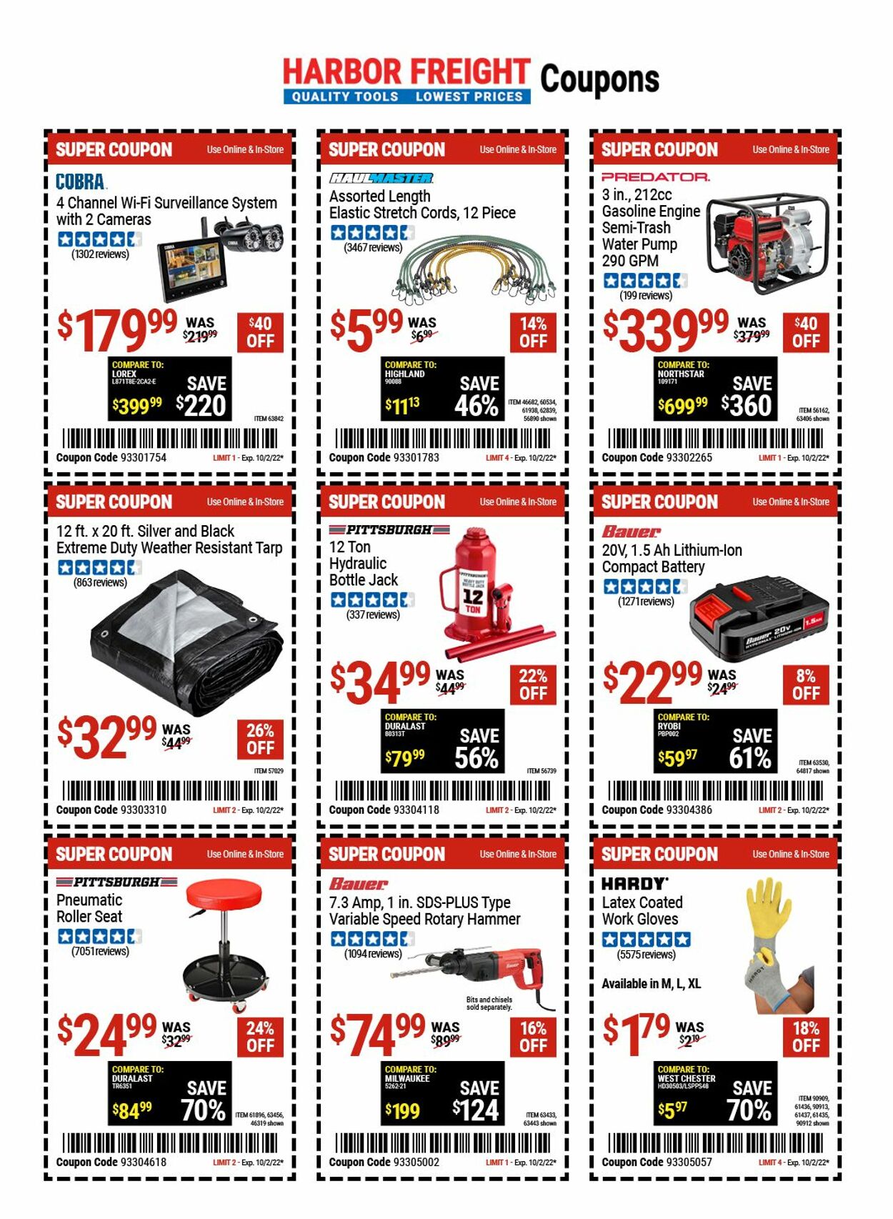 Catalogue Harbor Freight from 09/21/2022