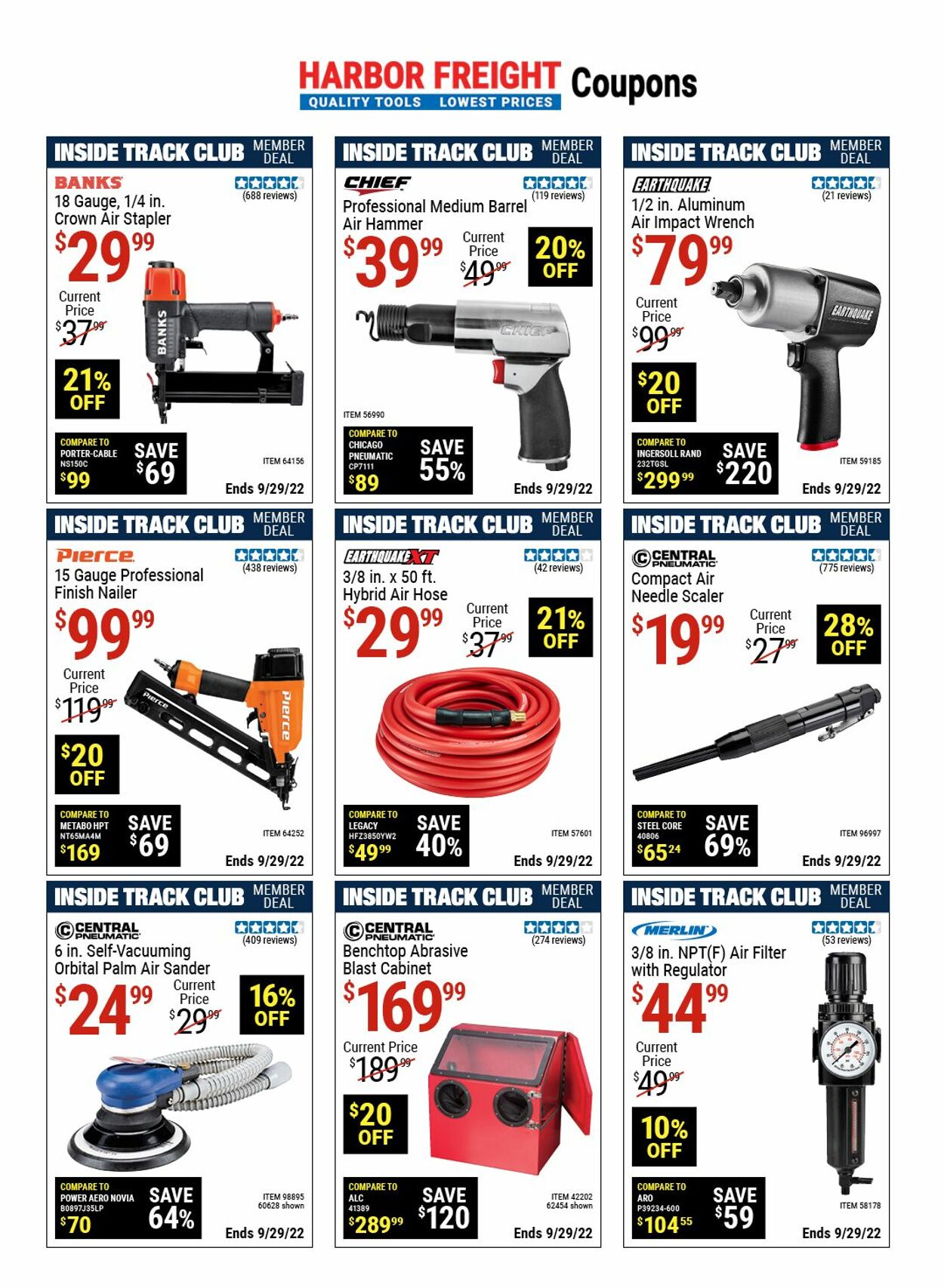 Catalogue Harbor Freight from 09/22/2022