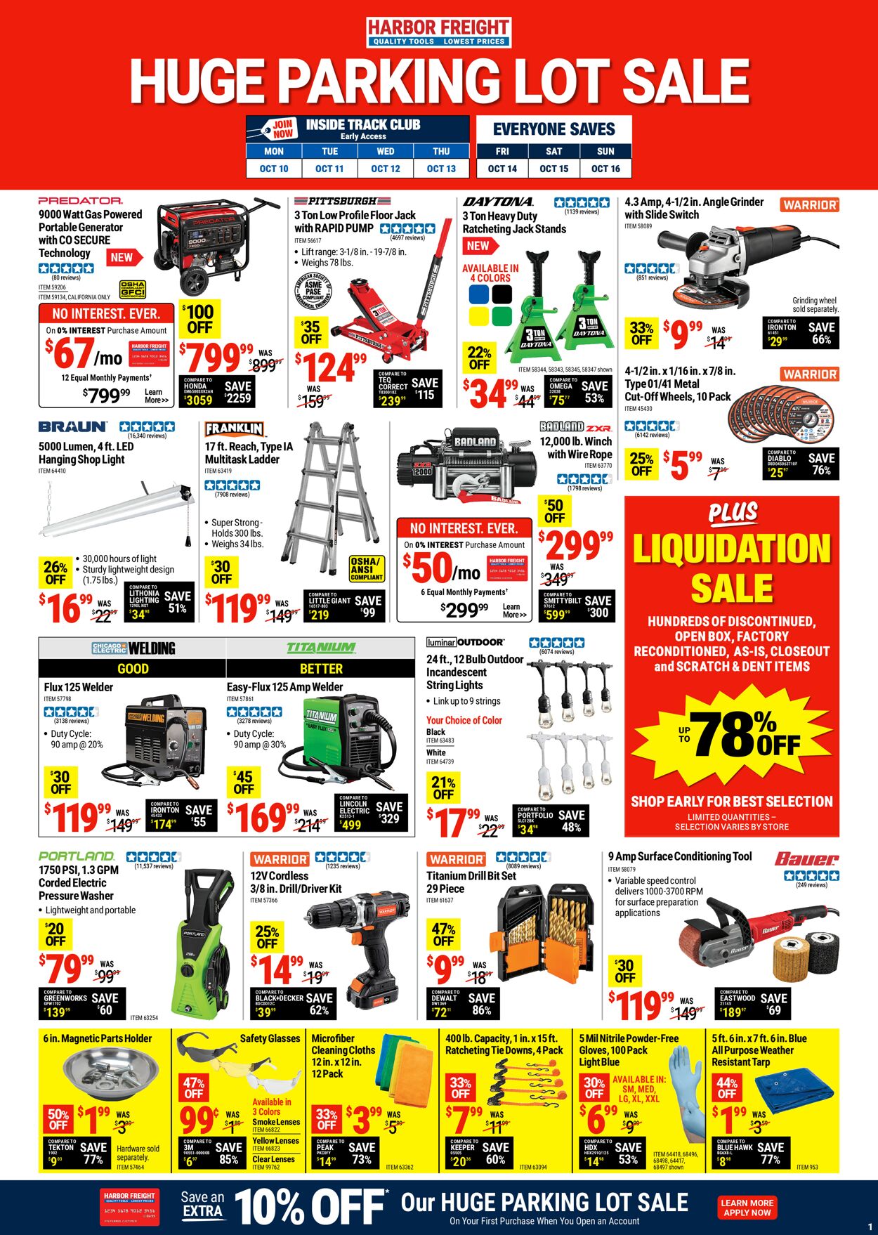 Catalogue Harbor Freight from 10/10/2022
