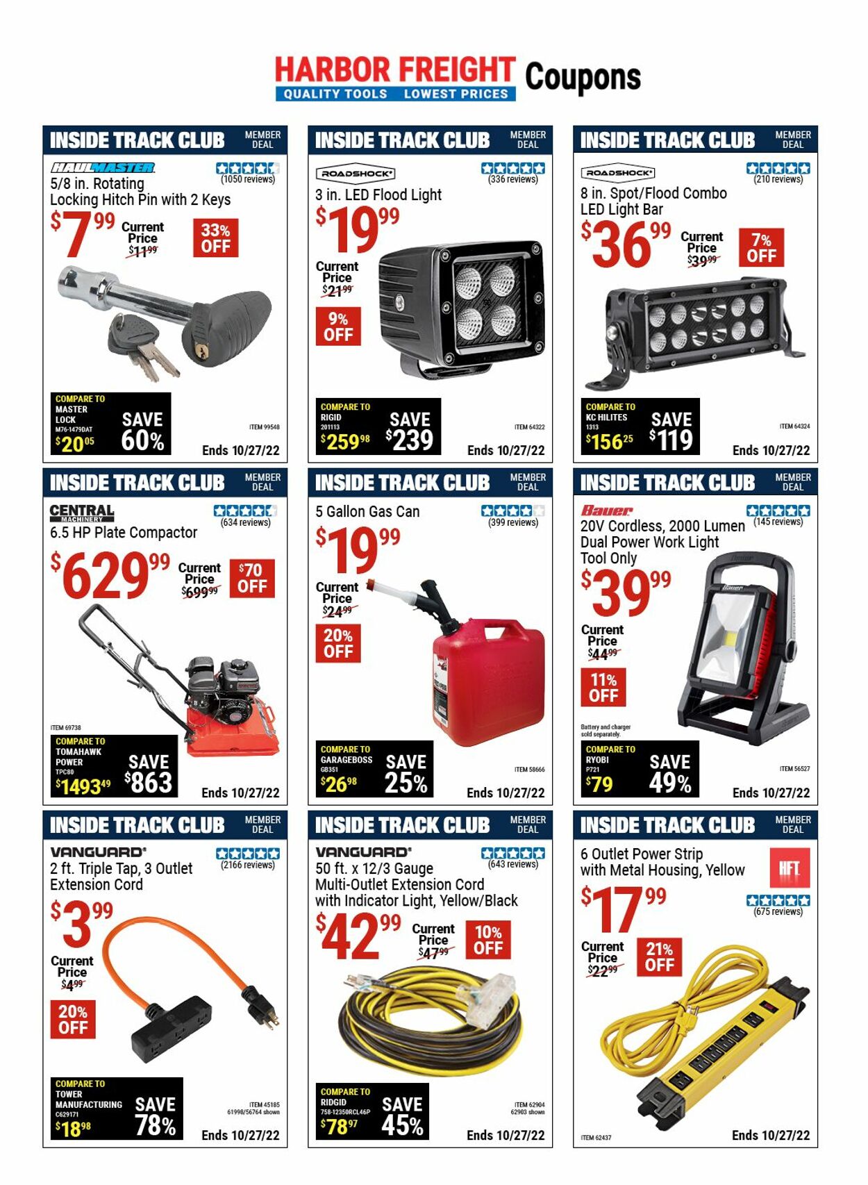 Catalogue Harbor Freight from 10/20/2022