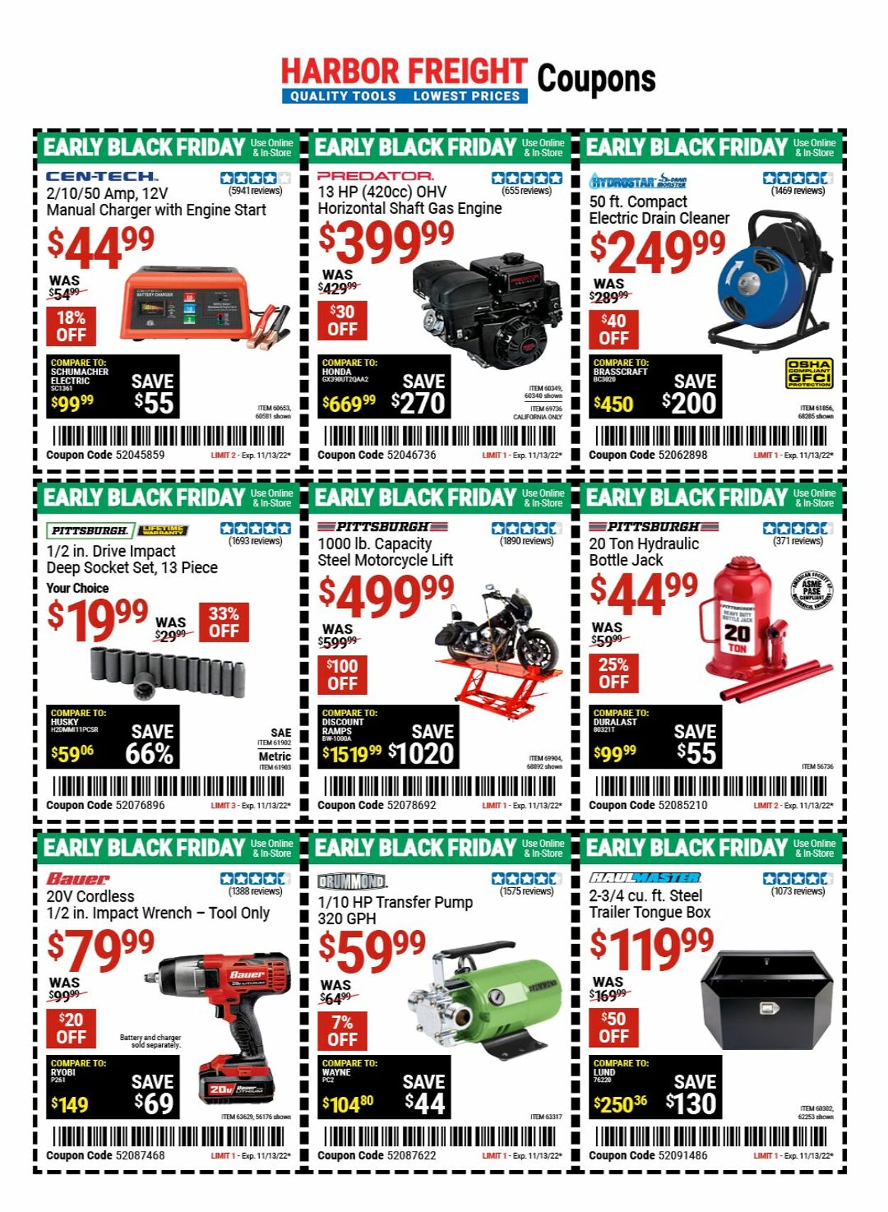 Catalogue Harbor Freight from 11/03/2022