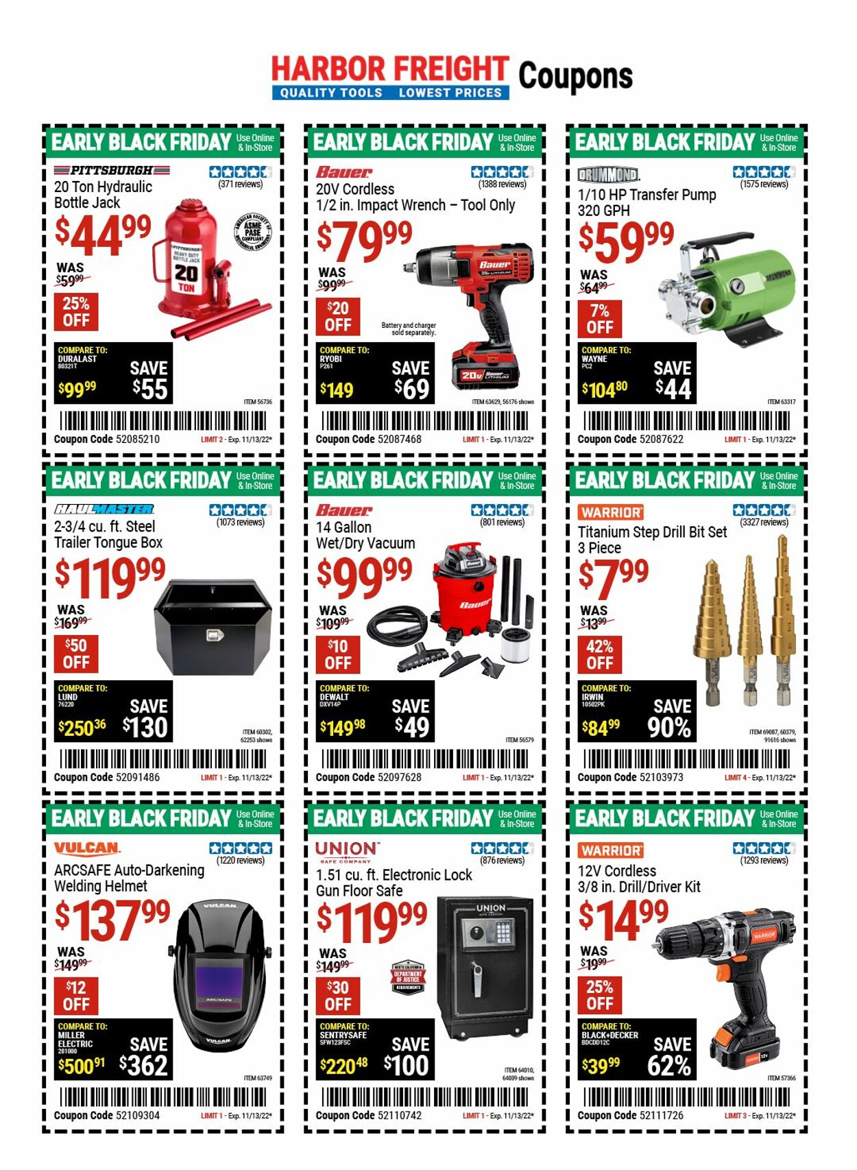 Catalogue Harbor Freight from 11/10/2022