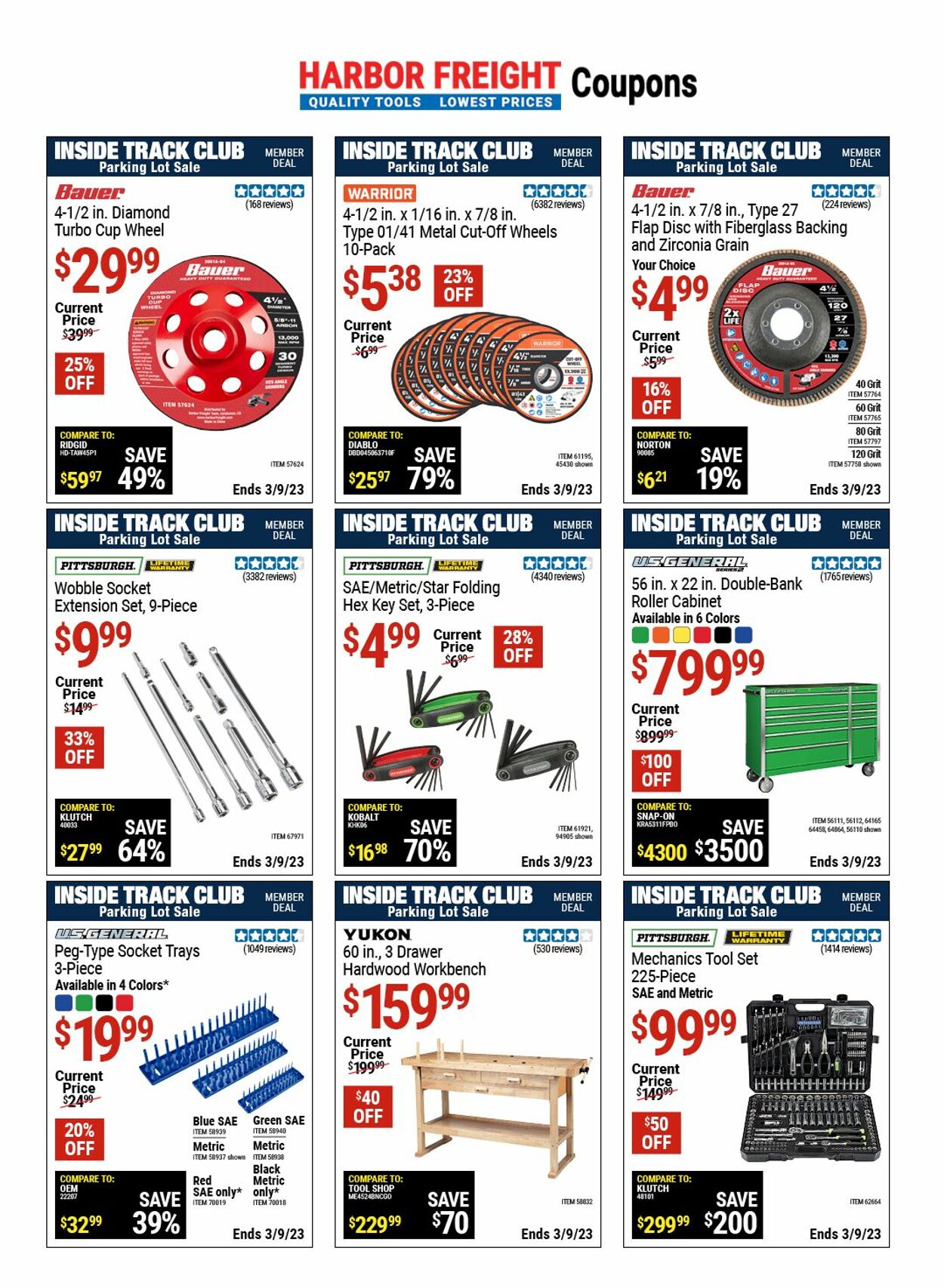 Catalogue Harbor Freight from 03/09/2023