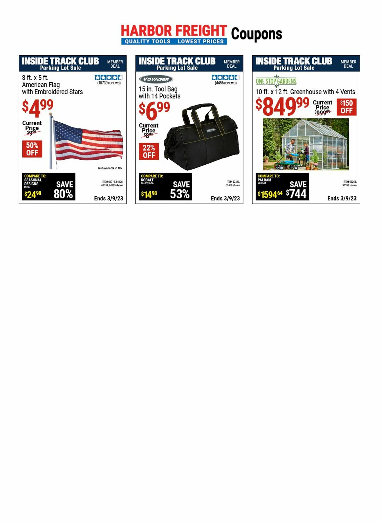 Catalogue Harbor Freight from 03/09/2023