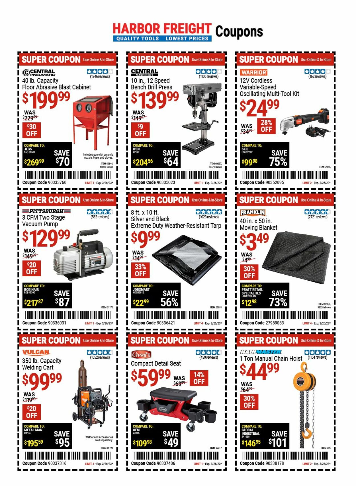 Catalogue Harbor Freight from 03/16/2023