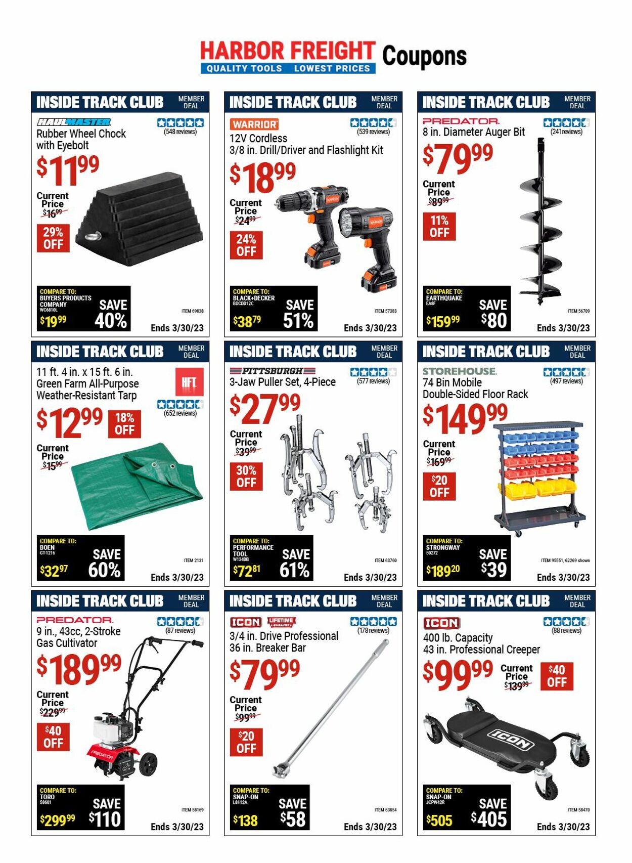 Catalogue Harbor Freight from 03/16/2023