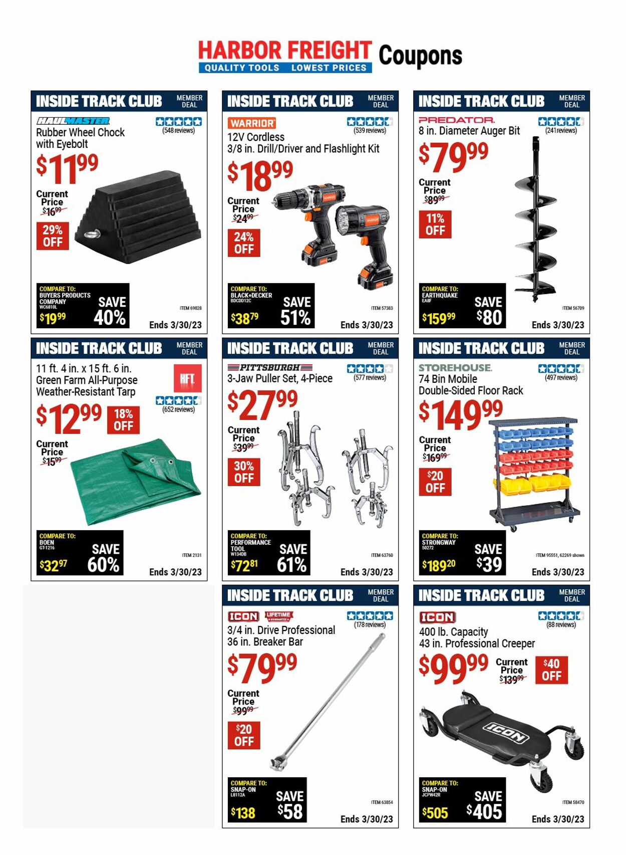 Catalogue Harbor Freight from 03/23/2023