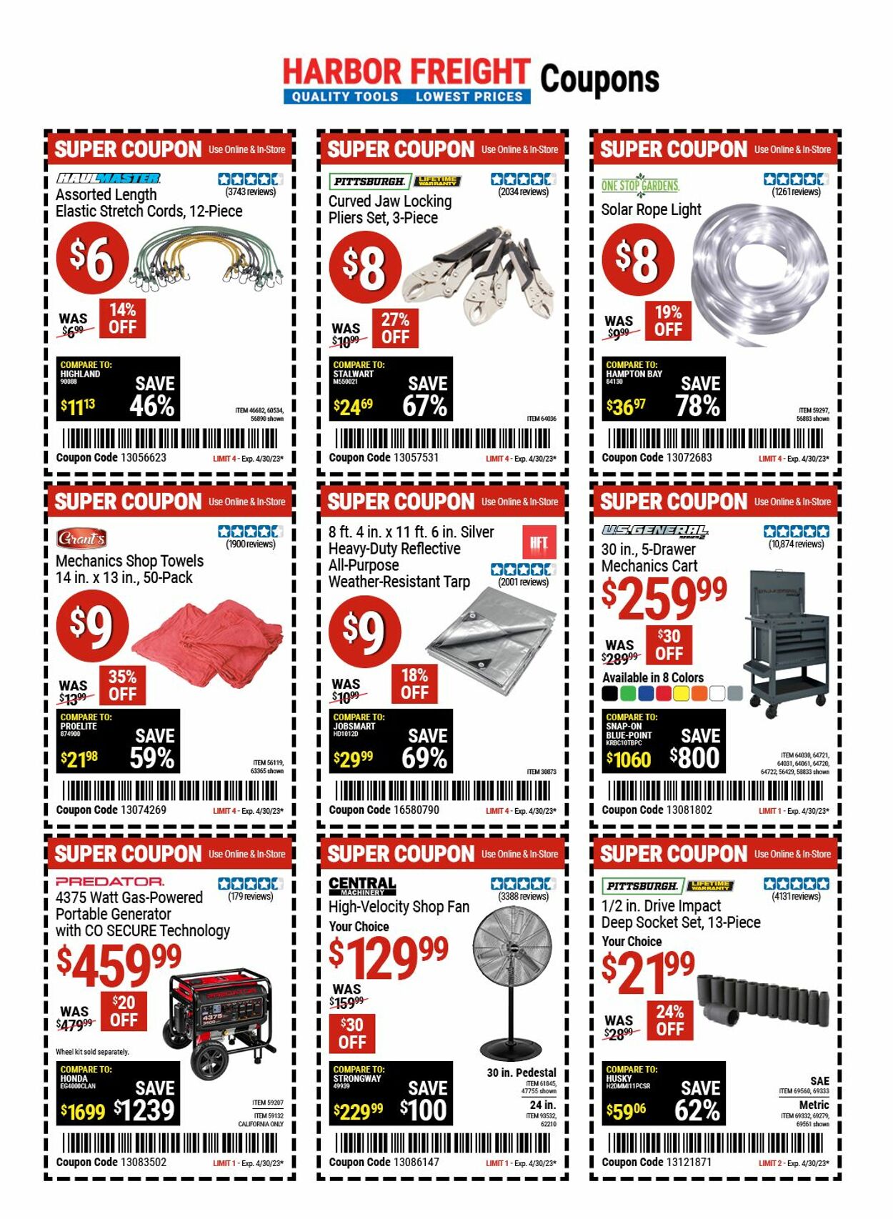 Catalogue Harbor Freight from 04/27/2023