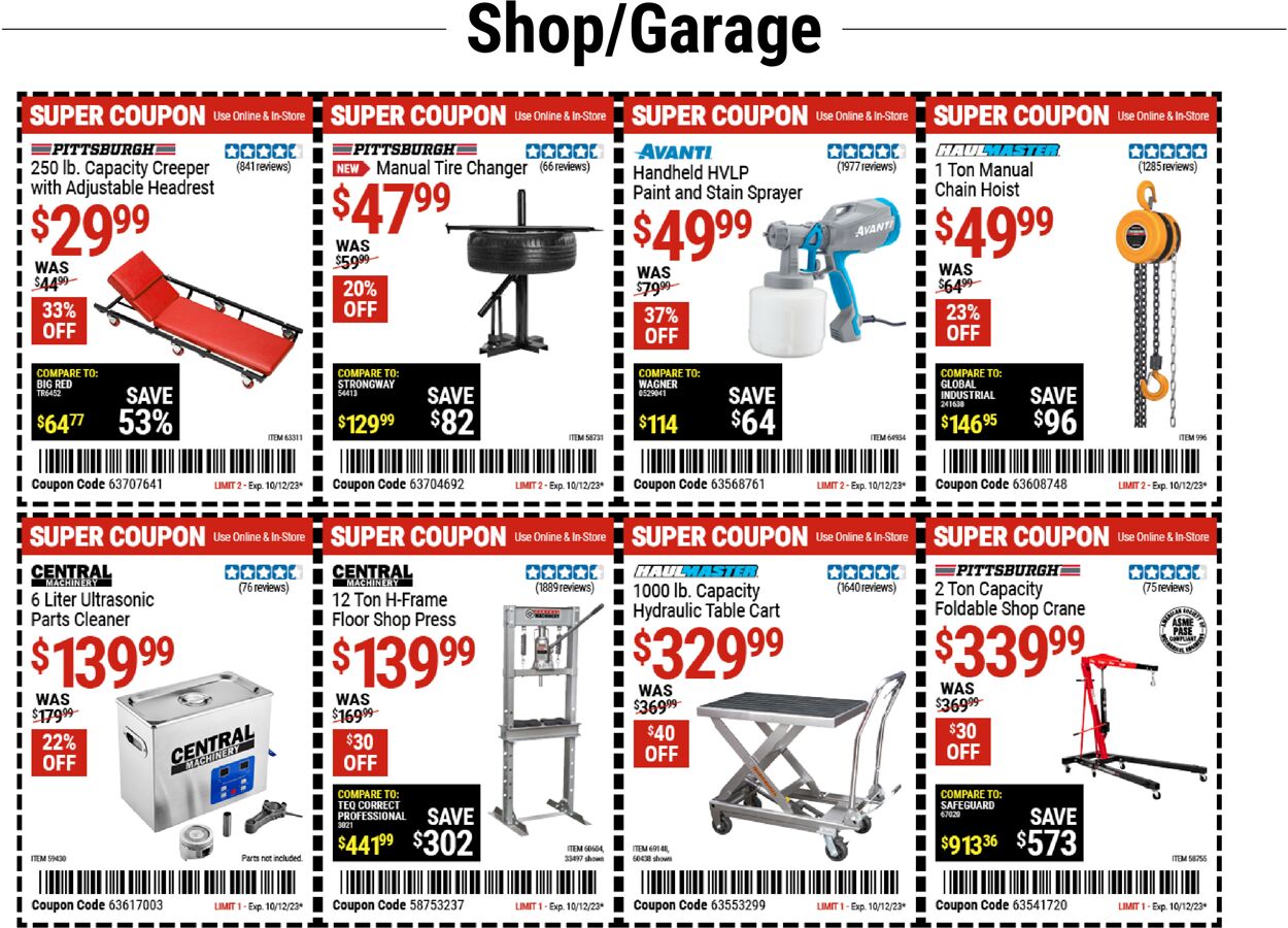 Catalogue Harbor Freight from 10/09/2023
