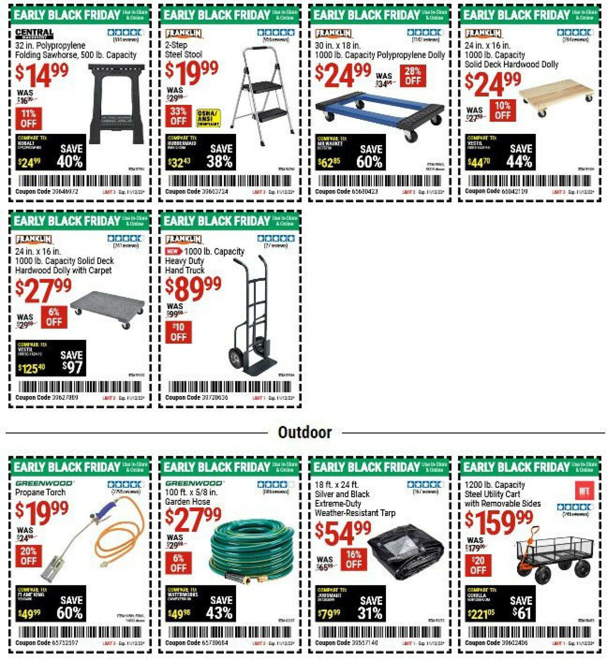 Catalogue Harbor Freight from 10/30/2023