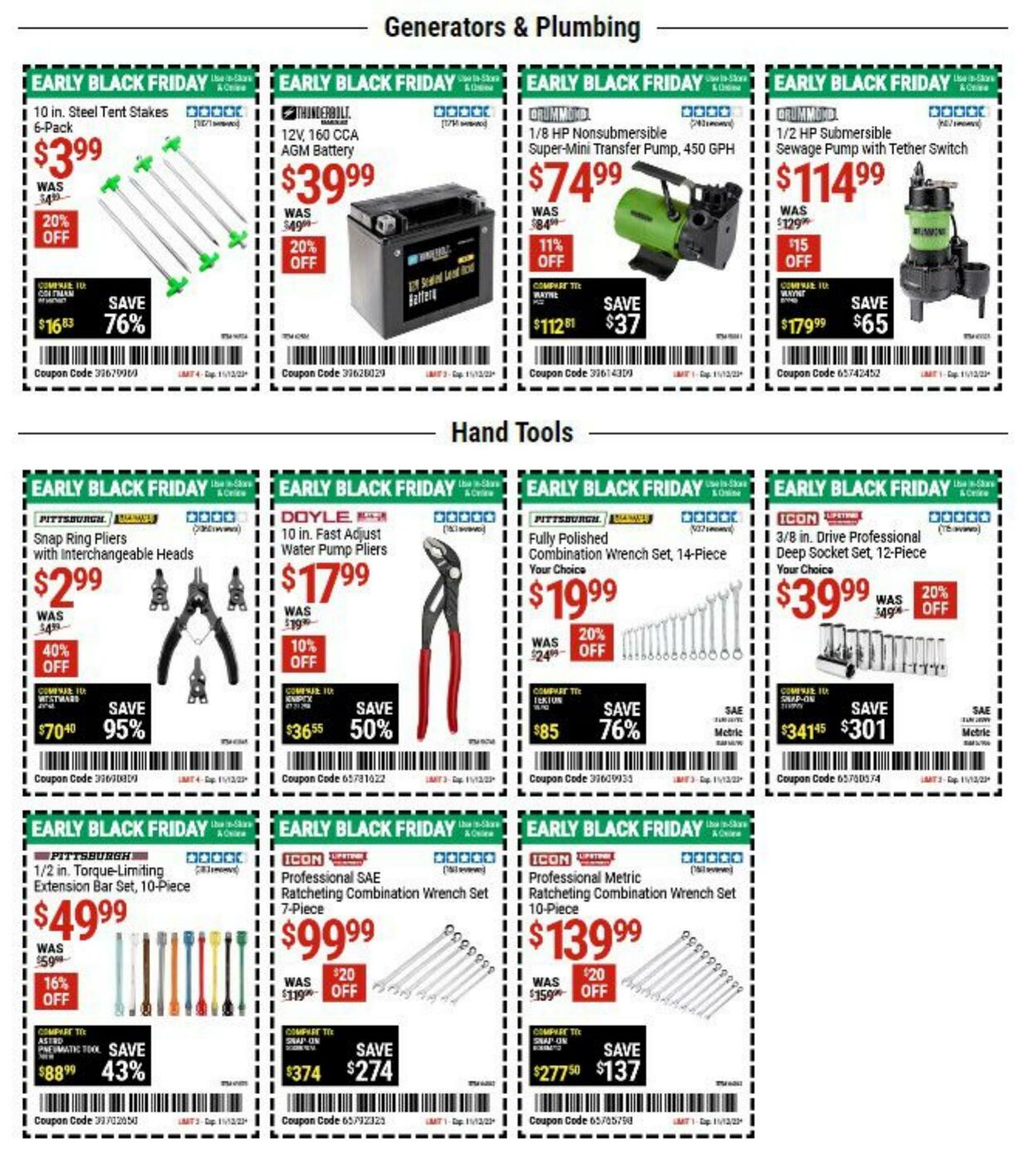 Catalogue Harbor Freight from 10/30/2023