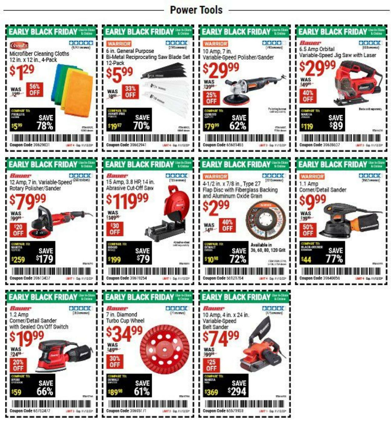 Catalogue Harbor Freight from 10/30/2023