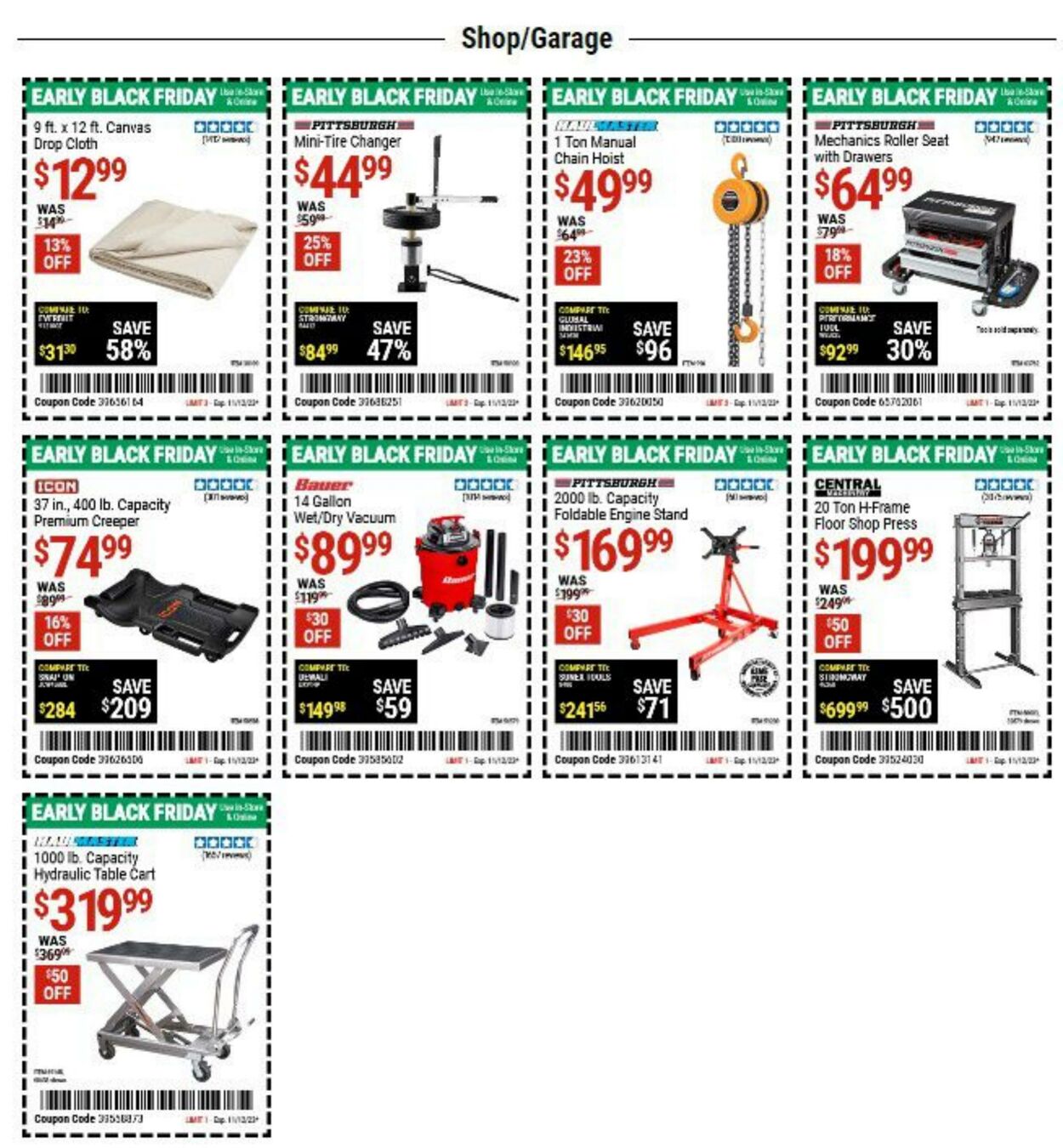 Catalogue Harbor Freight from 10/30/2023