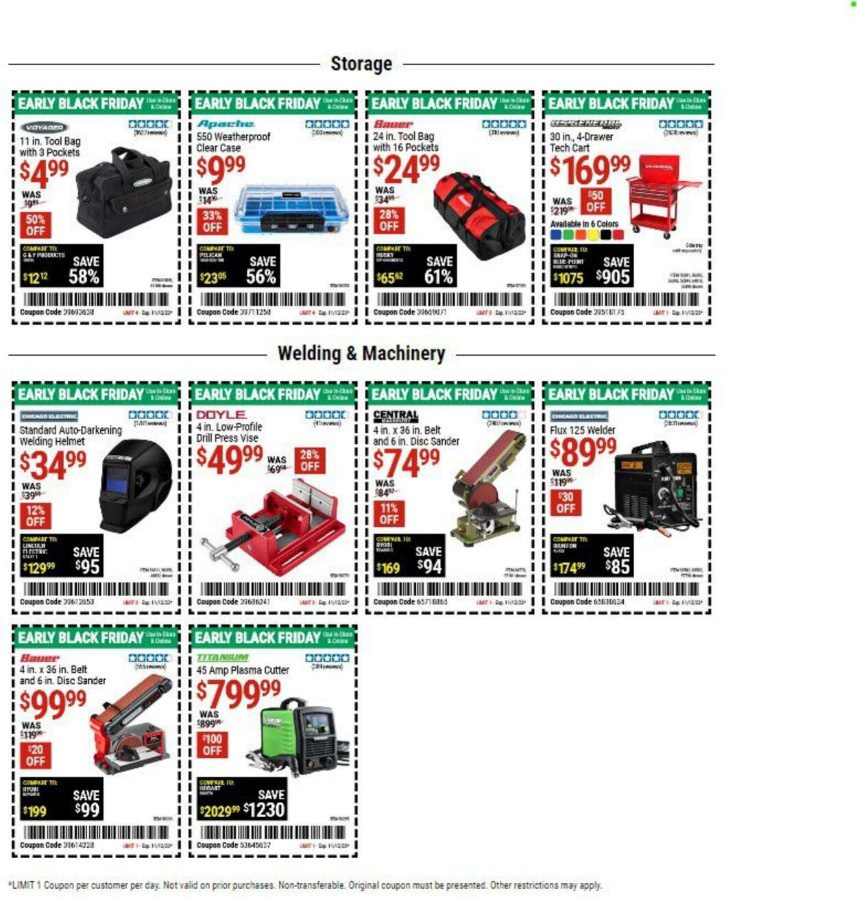 Catalogue Harbor Freight from 10/30/2023