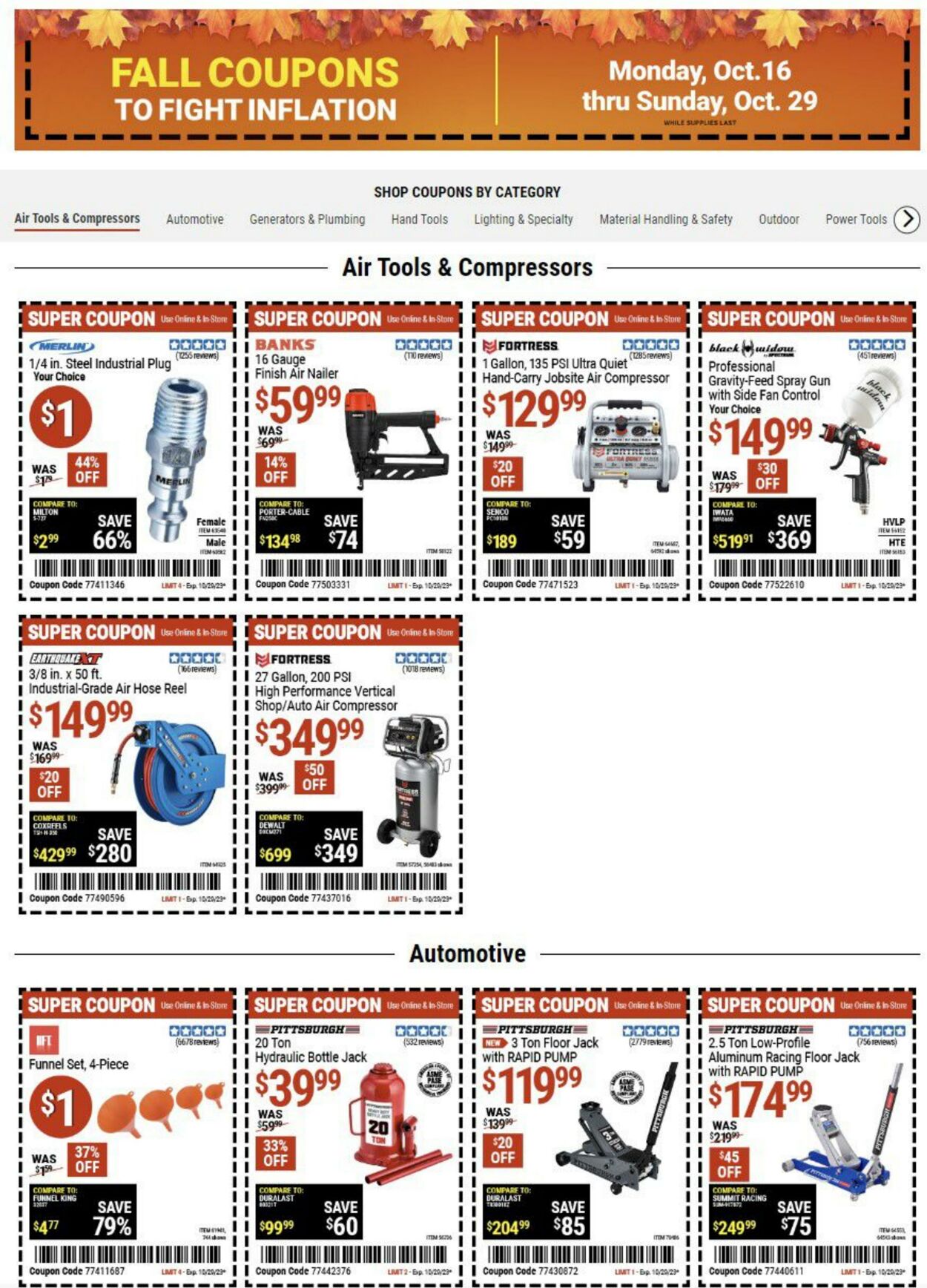 Catalogue Harbor Freight from 10/16/2023