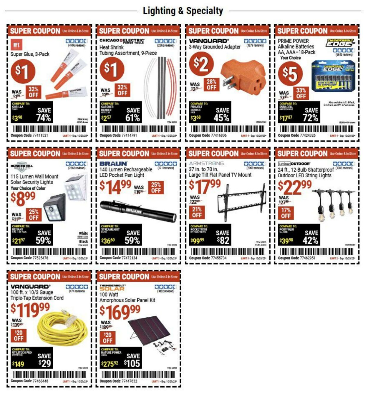 Catalogue Harbor Freight from 10/16/2023