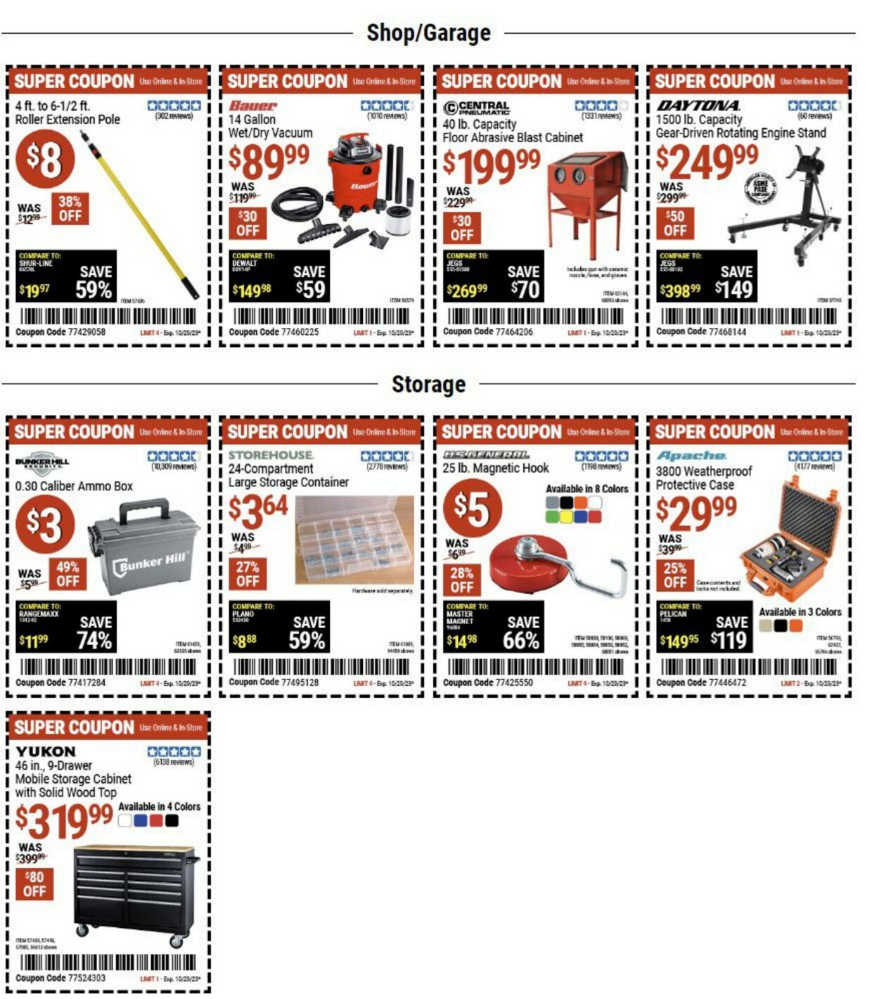 Catalogue Harbor Freight from 10/16/2023