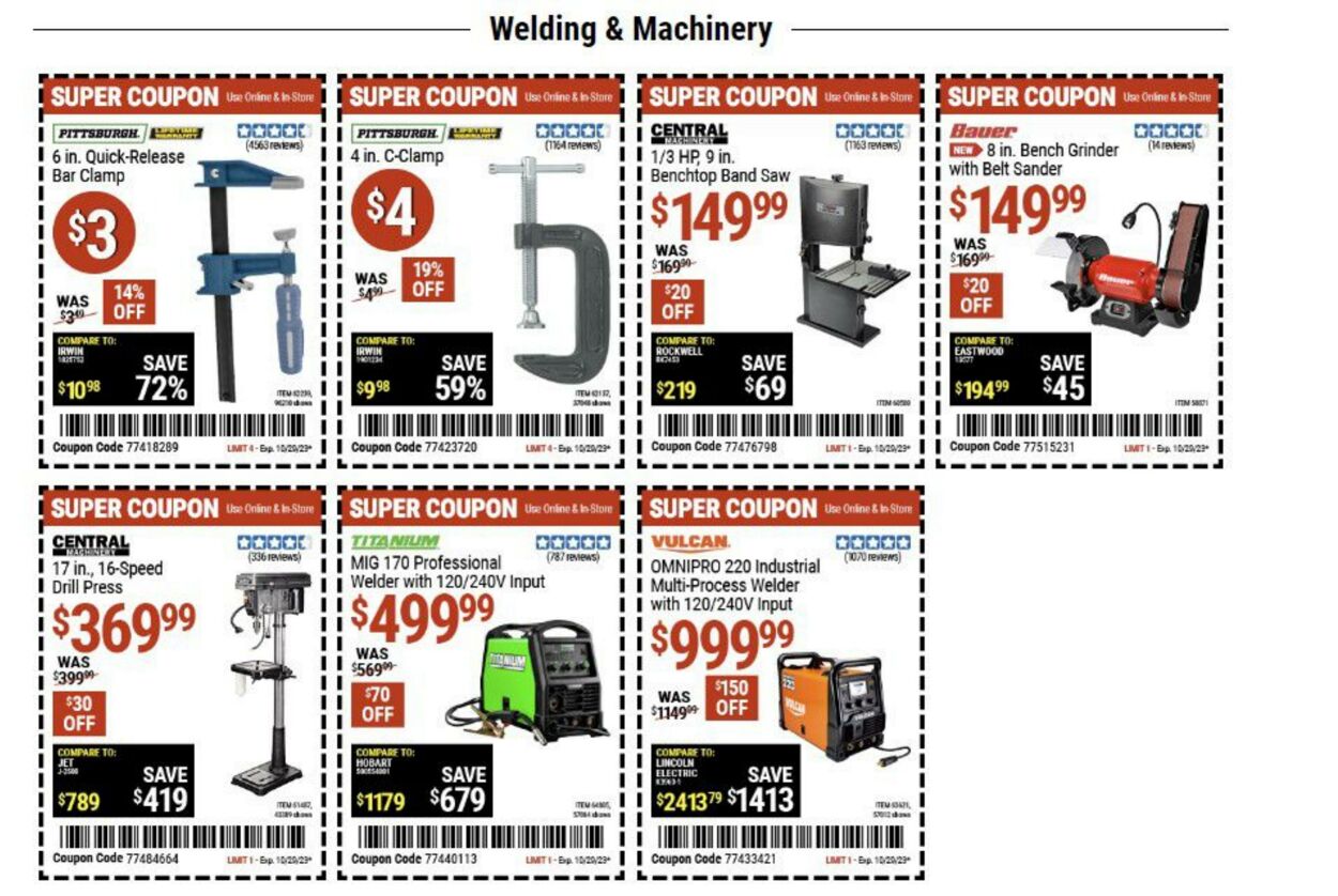 Catalogue Harbor Freight from 10/16/2023