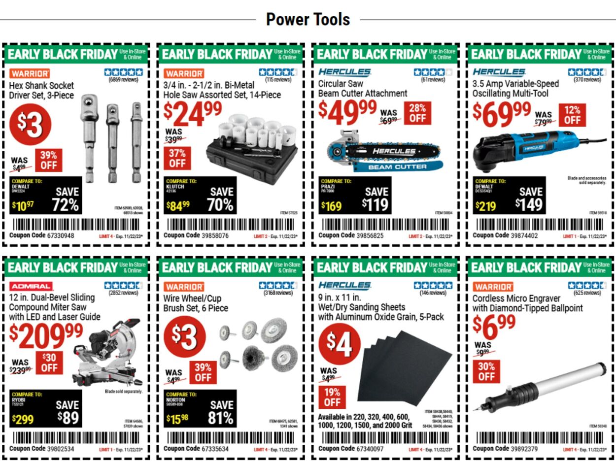 Catalogue Harbor Freight from 11/13/2023